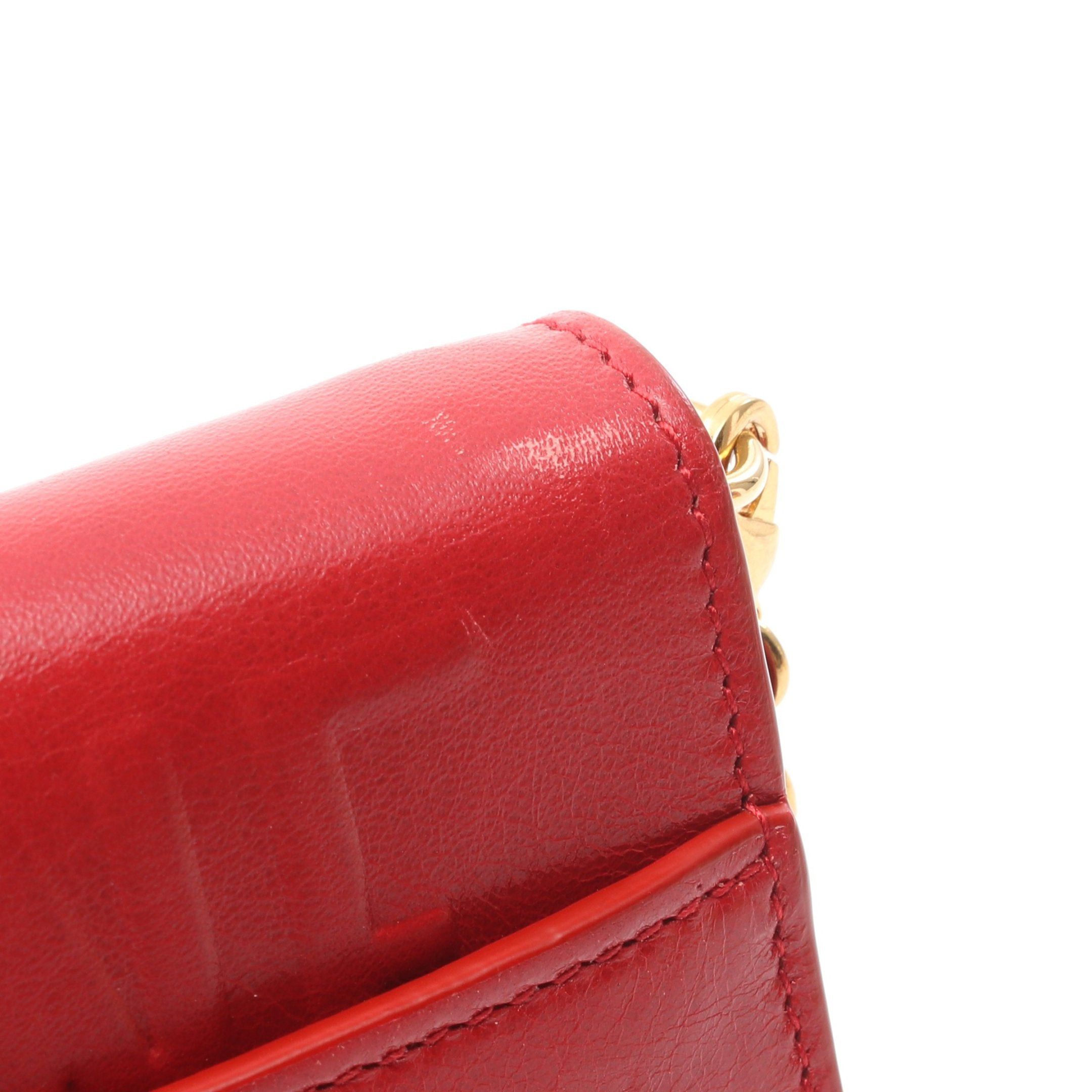 Dior Dior 30 Montaigne Clutch Bag Chain Shoulder Leather Red Size ONE SIZE - 5 Thumbnail