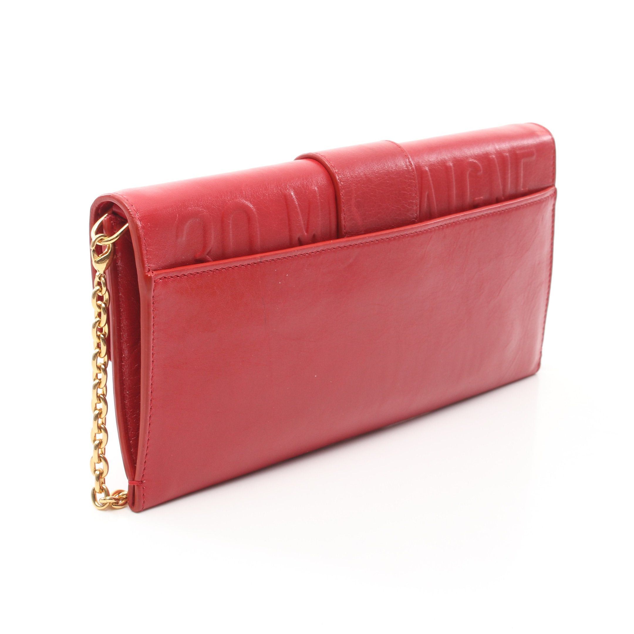 Dior Dior 30 Montaigne Clutch Bag Chain Shoulder Leather Red Size ONE SIZE - 2 Thumbnail
