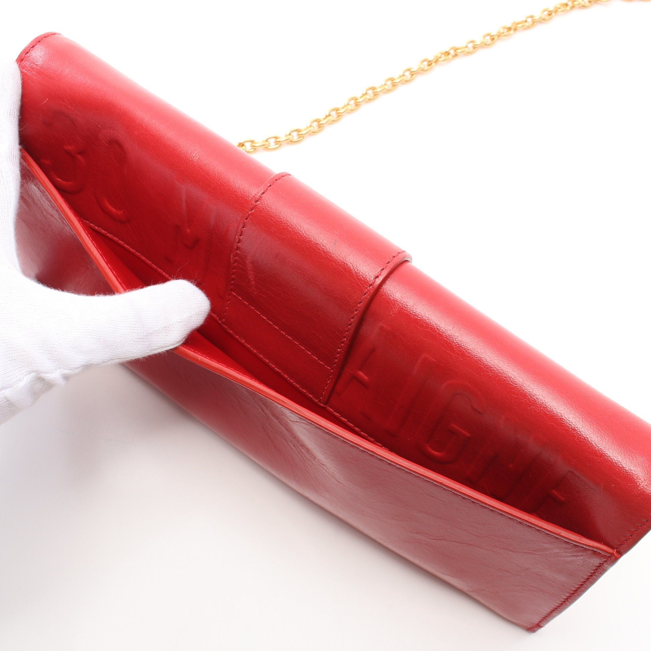 Dior Dior 30 Montaigne Clutch Bag Chain Shoulder Leather Red Size ONE SIZE - 9 Thumbnail