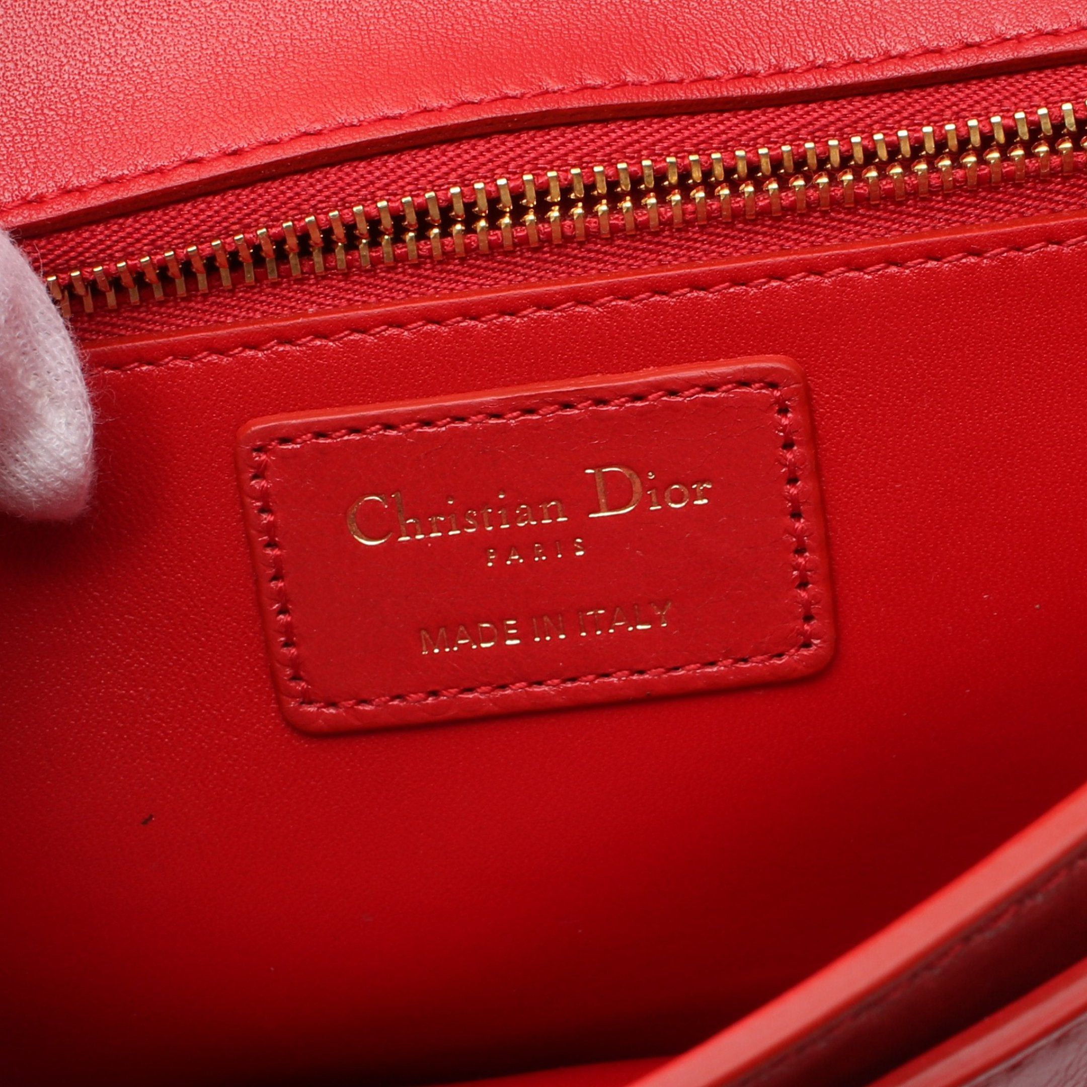 Dior Dior 30 Montaigne Clutch Bag Chain Shoulder Leather Red Size ONE SIZE - 4 Thumbnail