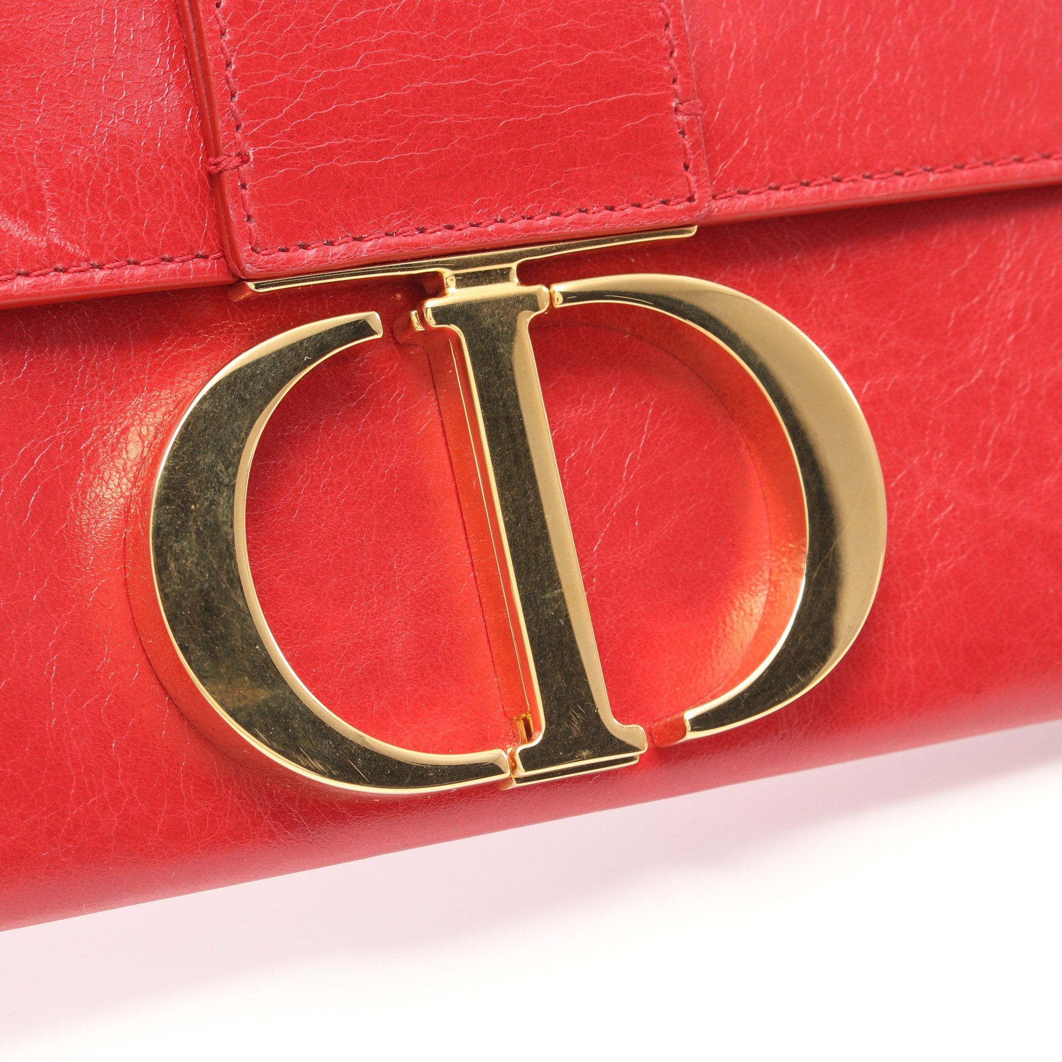 Dior Dior 30 Montaigne Clutch Bag Chain Shoulder Leather Red Size ONE SIZE - 8 Thumbnail