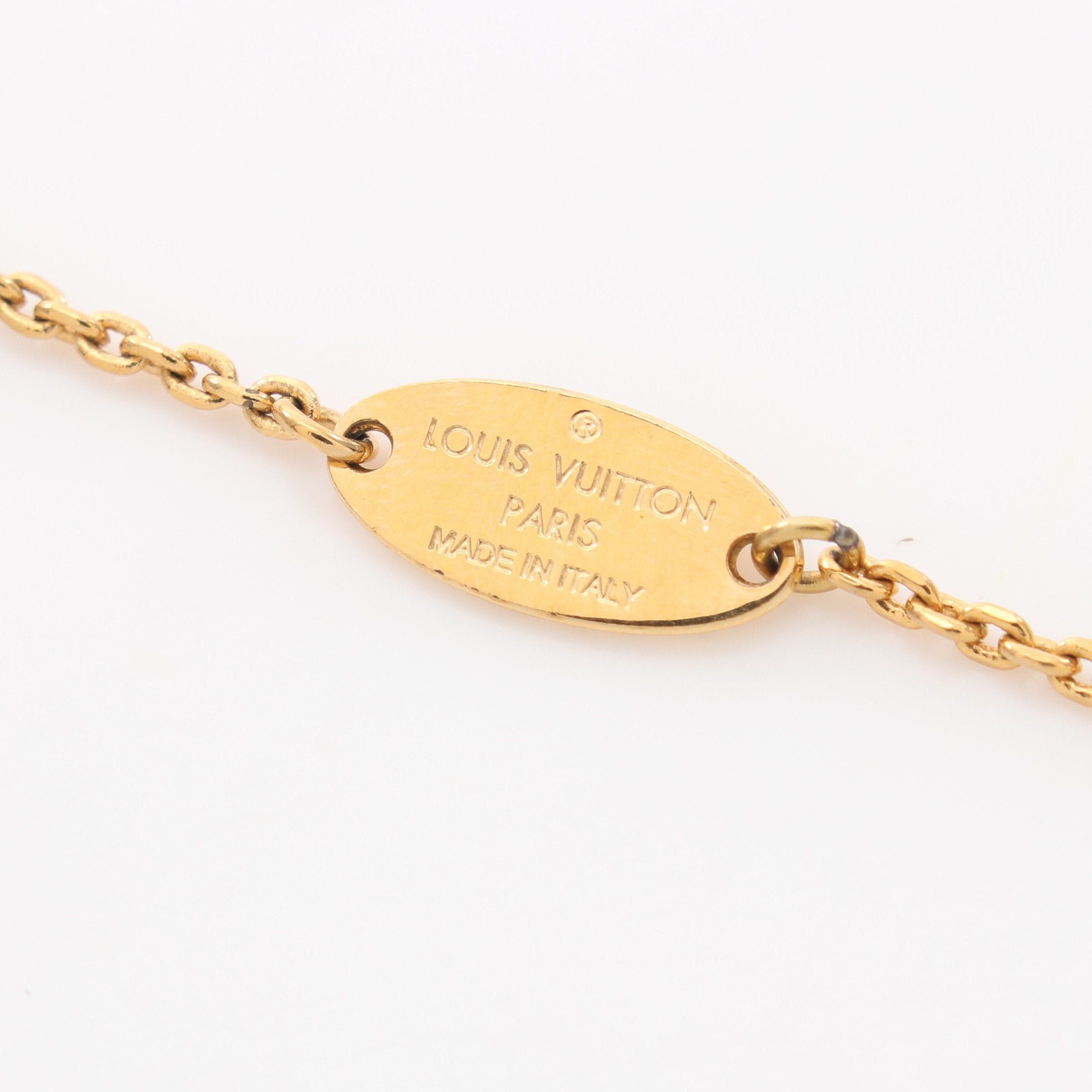 Louis Vuitton Louis Vuitton Vivienne Necklace Gp Fake Pearl Gold White Size ONE SIZE - 4 Thumbnail