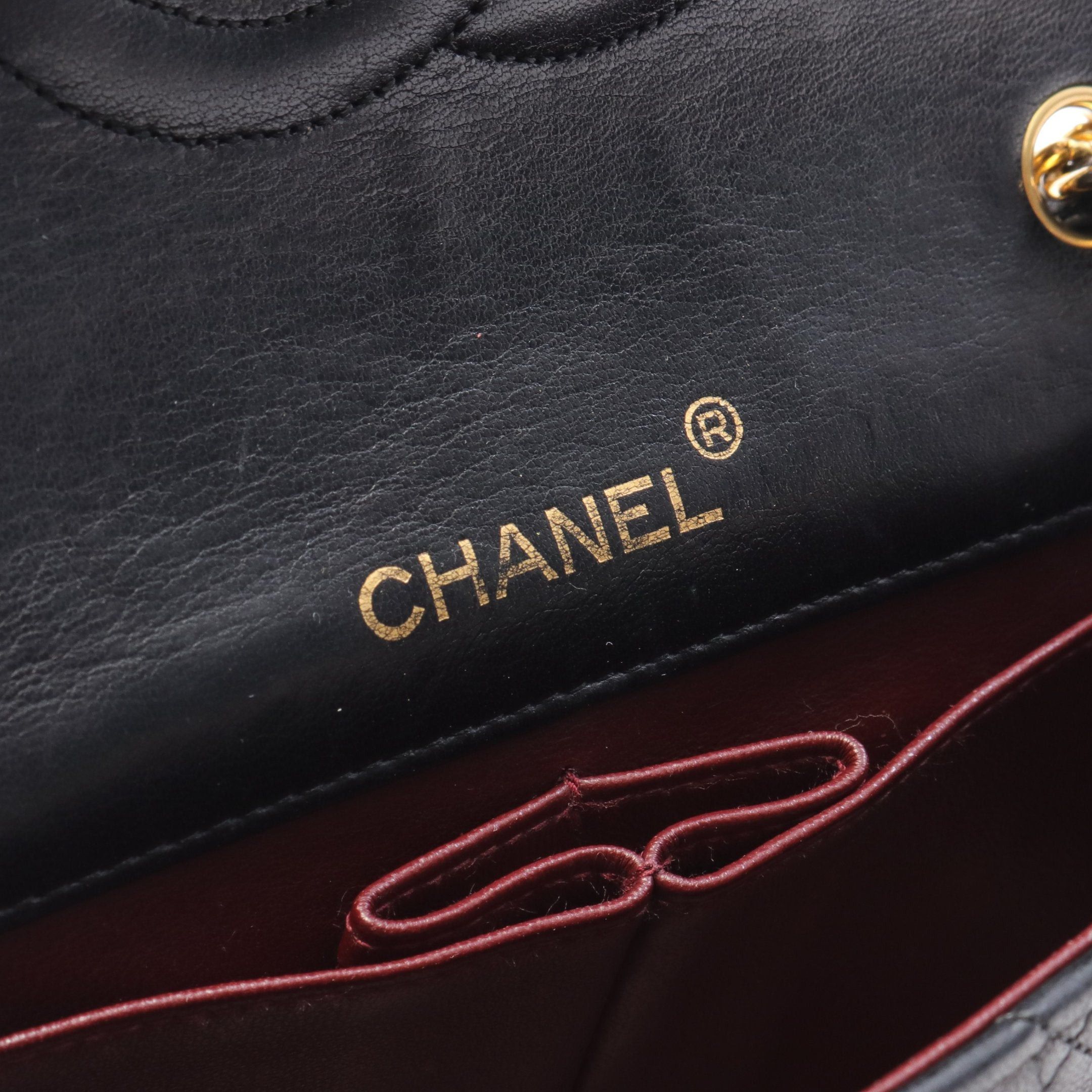 Chanel Chanel Mini Matelasse Full Flap Chain Shoulder Bag Lambskin Black Gold Hardware Size ONE SIZE - 4 Thumbnail