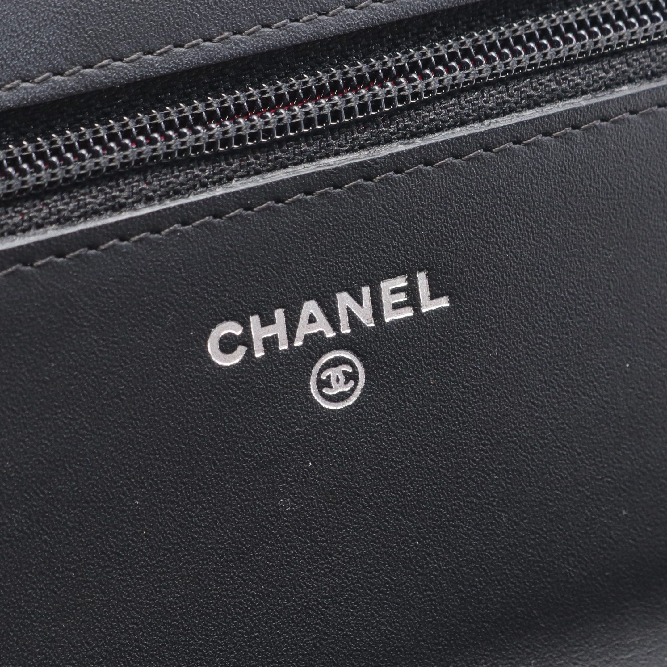 Chanel Chanel Cambon Line Chain Wallet Leather Patent Black Silver Hardware Size ONE SIZE - 4 Thumbnail