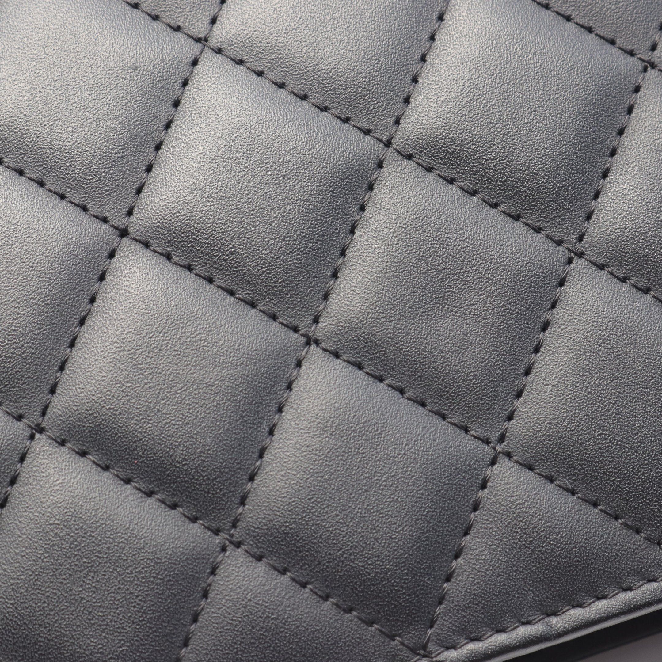Chanel Chanel Cambon Line Chain Wallet Leather Patent Black Silver Hardware Size ONE SIZE - 8 Thumbnail