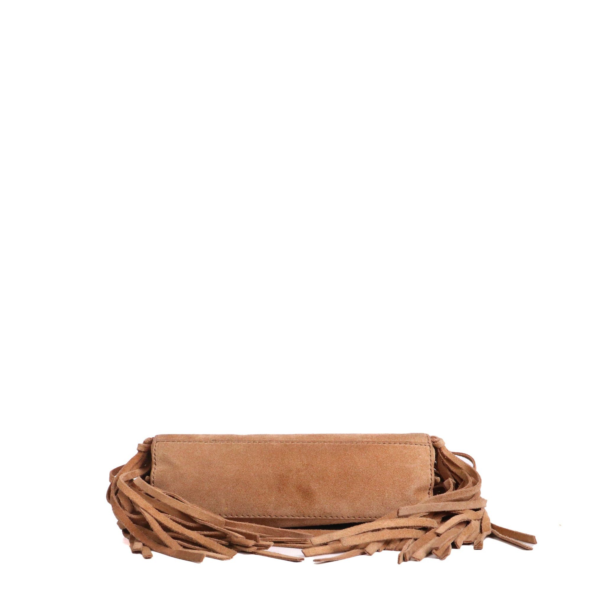 Balmain BALMAIN - Balmain B-Buzz 22 shoulder bag in brown suede Size ONE SIZE - 4 Thumbnail