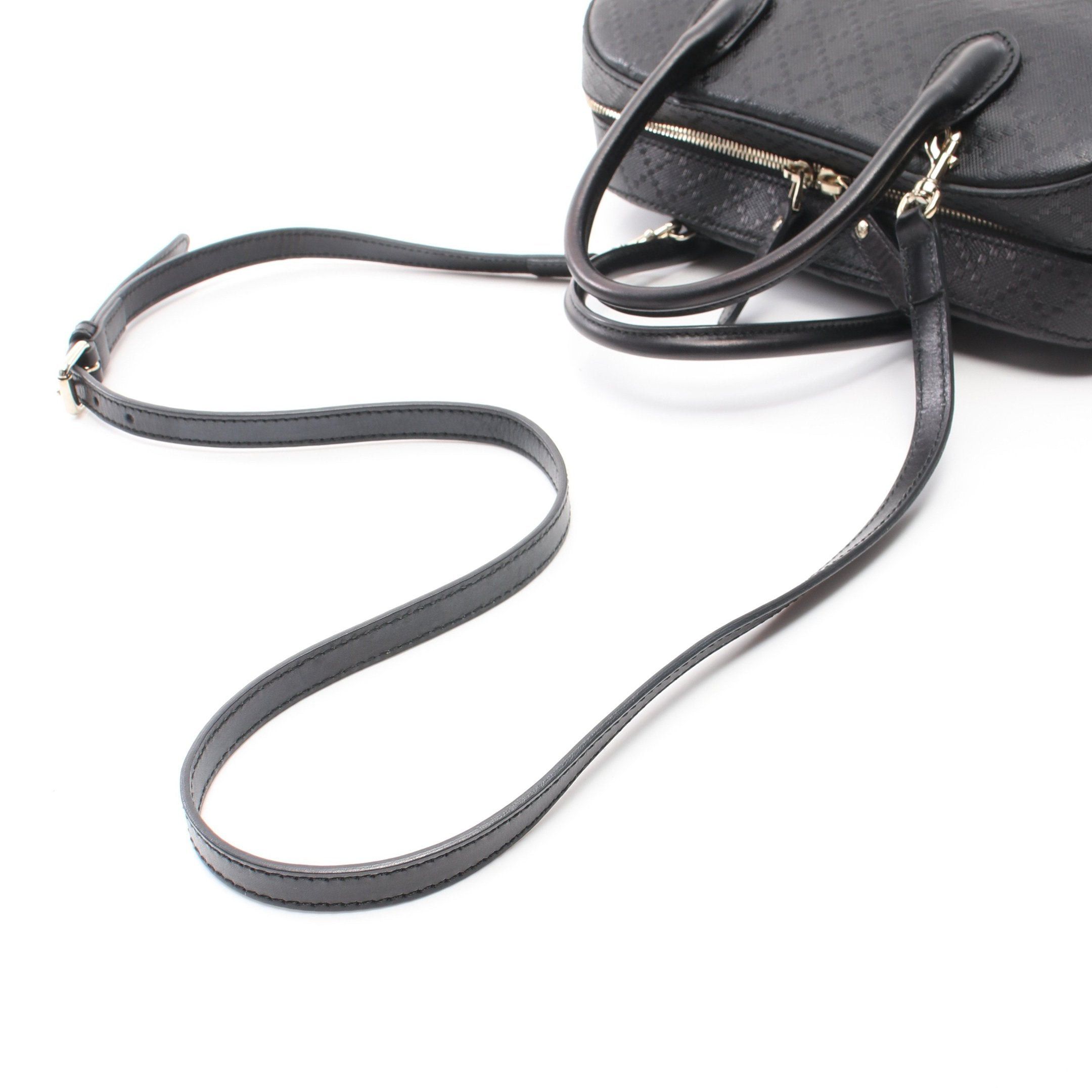 Gucci Gucci Diamante Handbag Leather Black Size ONE SIZE - 6 Thumbnail