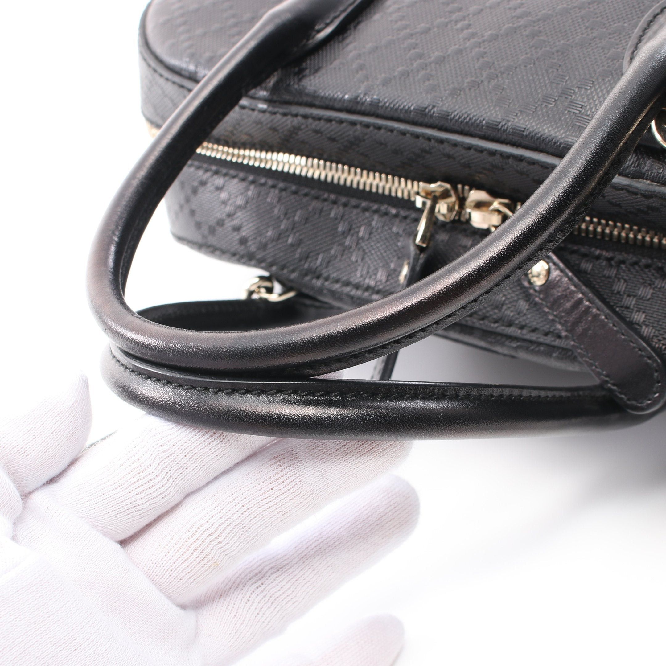 Gucci Gucci Diamante Handbag Leather Black Size ONE SIZE - 5 Thumbnail