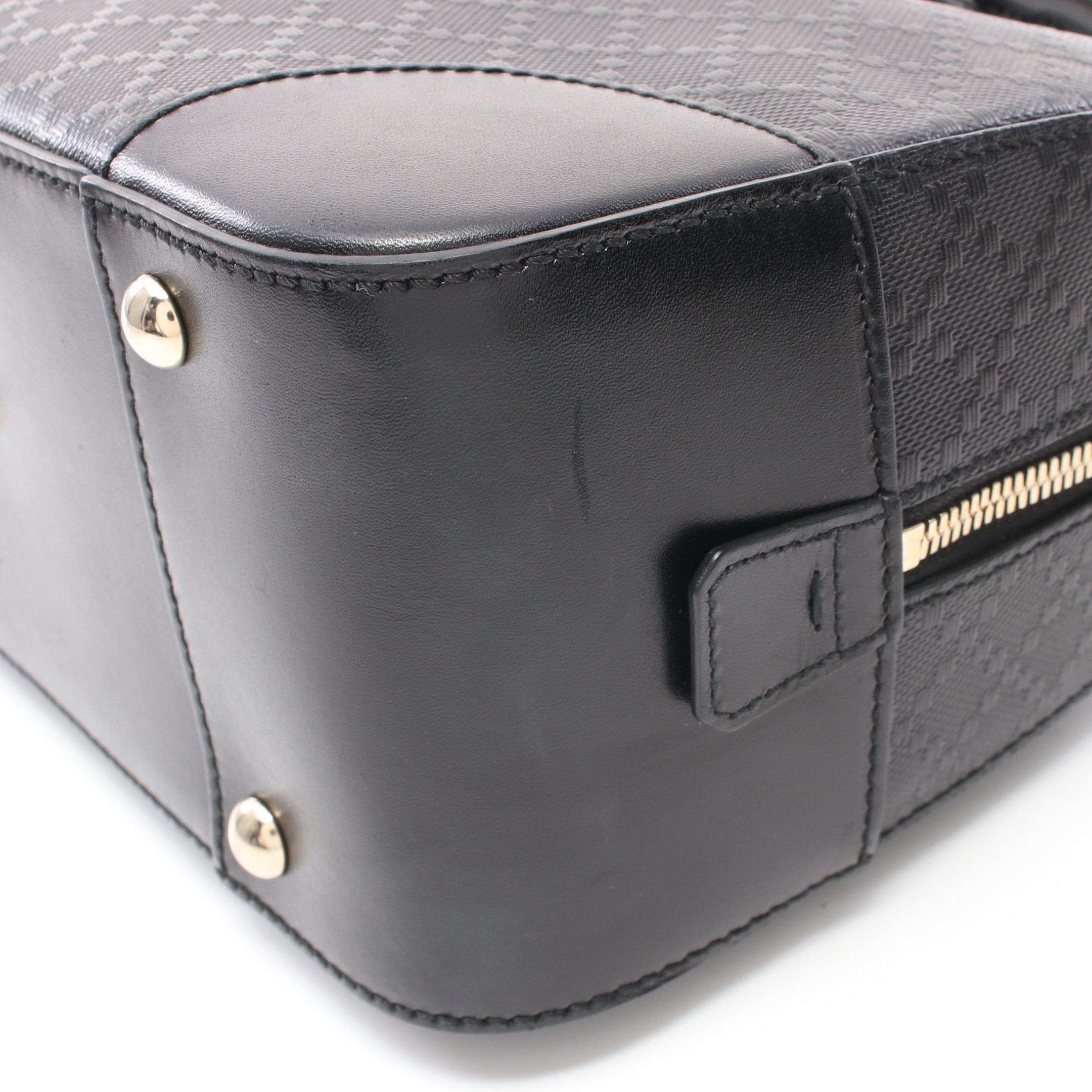 Gucci Gucci Diamante Handbag Leather Black Size ONE SIZE - 7 Thumbnail