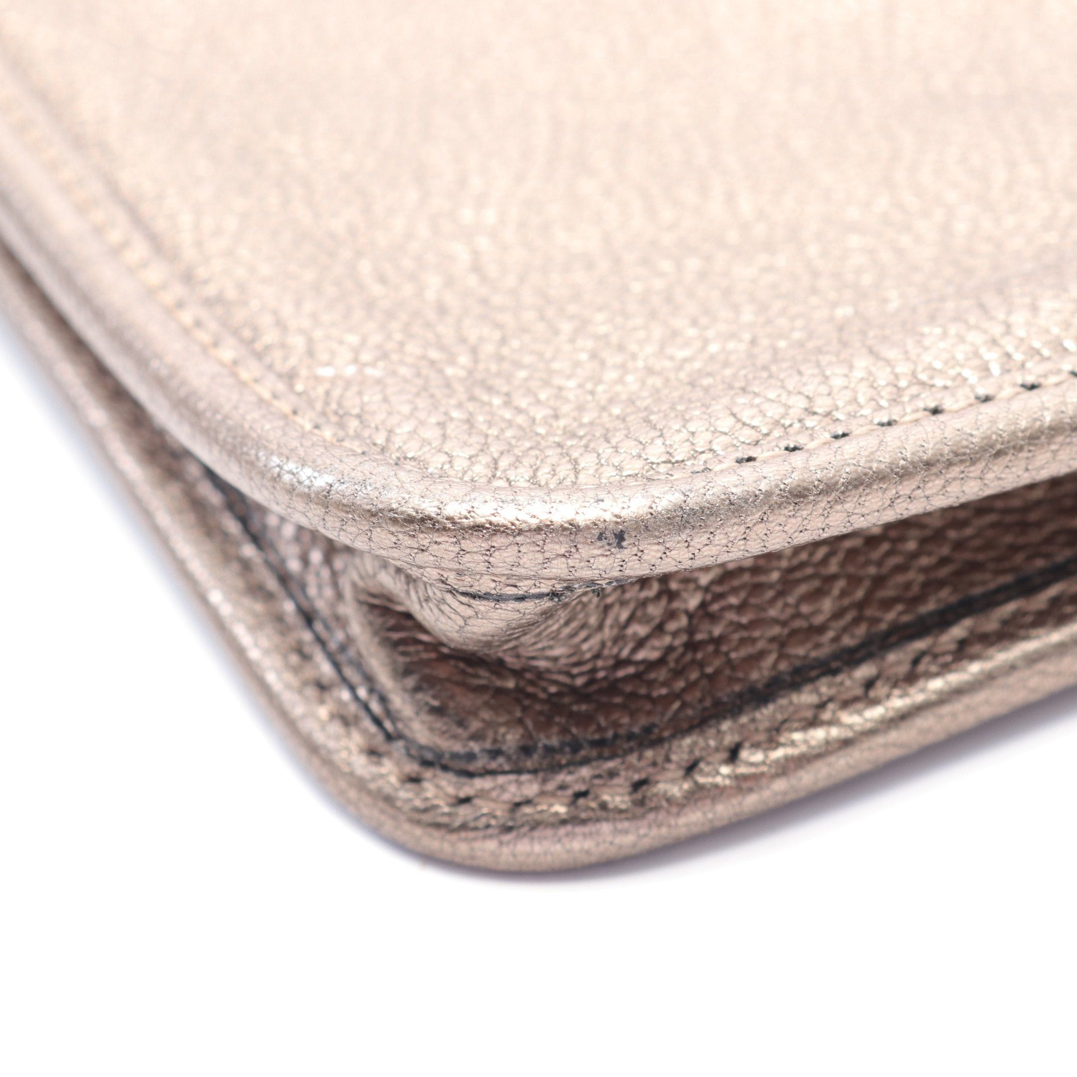 Loewe Loewe Anagram Shoulder Bag Leather Champagne Gold Size ONE SIZE - 6 Thumbnail
