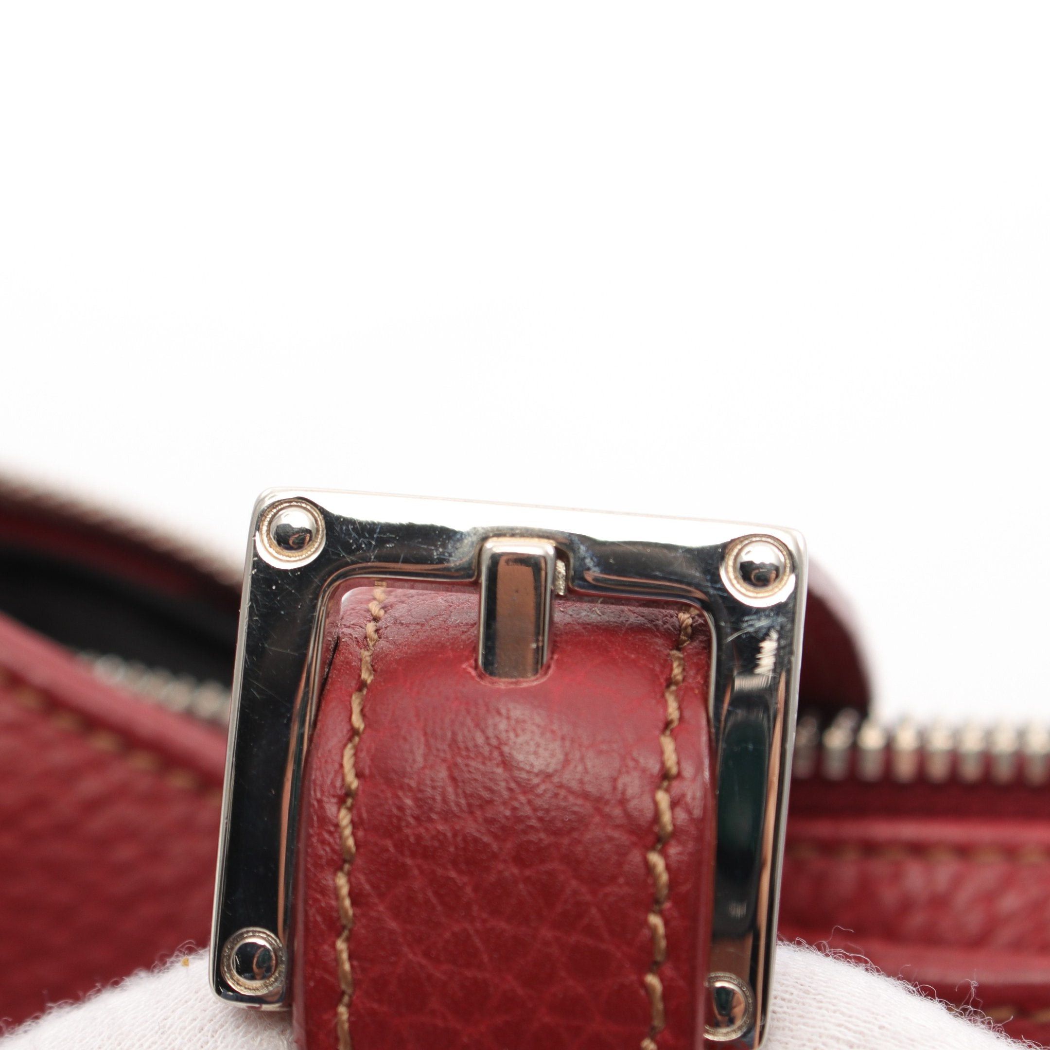 Loewe Loewe Handbag Logo Embossed Leather Red Size ONE SIZE - 8 Thumbnail