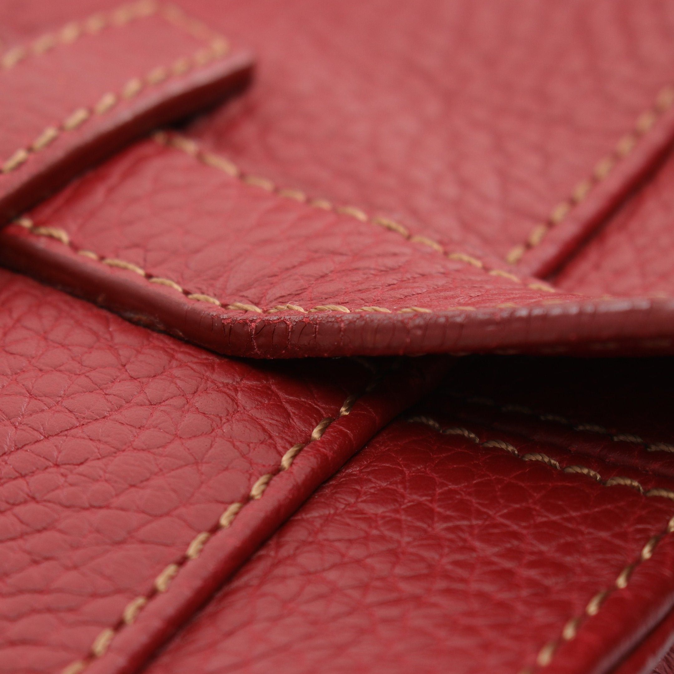 Loewe Loewe Handbag Logo Embossed Leather Red Size ONE SIZE - 6 Thumbnail