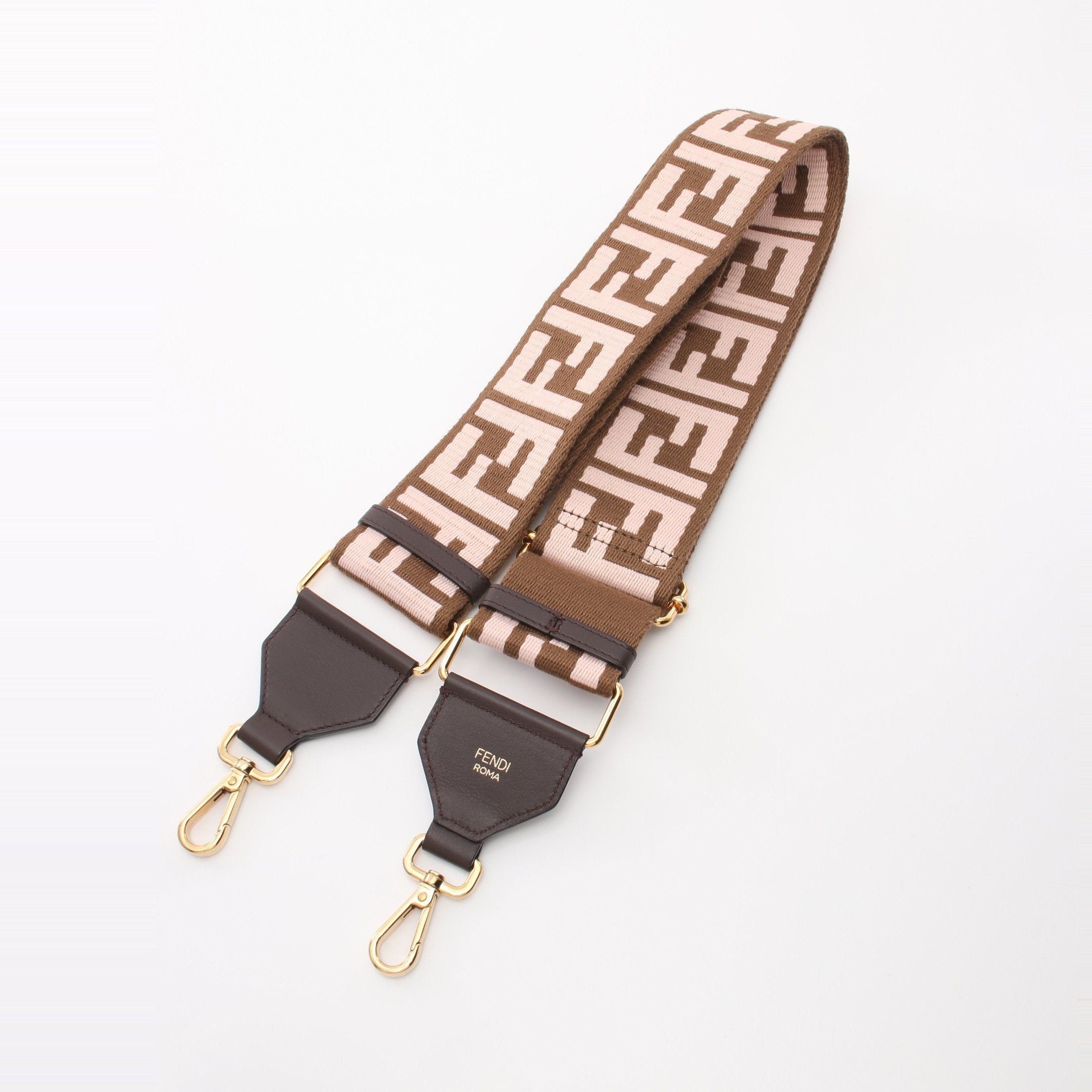 Fendi Fendi Strap You Shoulder Canvas Leather Brown Pink Dark Size ONE SIZE - 2 Thumbnail
