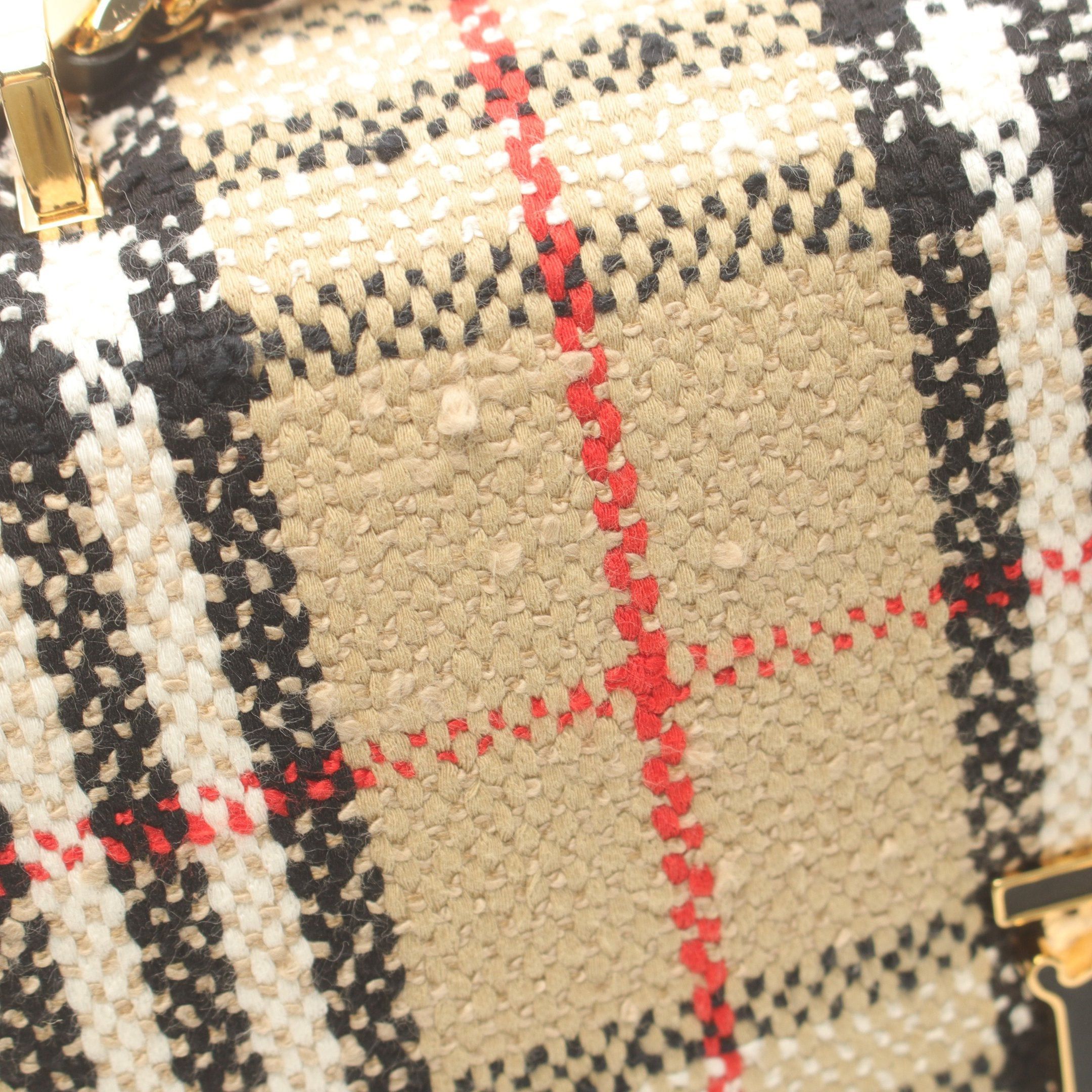 Burberry Burberry Lola Check Chain Shoulder Bag Canvas Leather Beige Black Multicolor Size ONE SIZE - 5 Thumbnail
