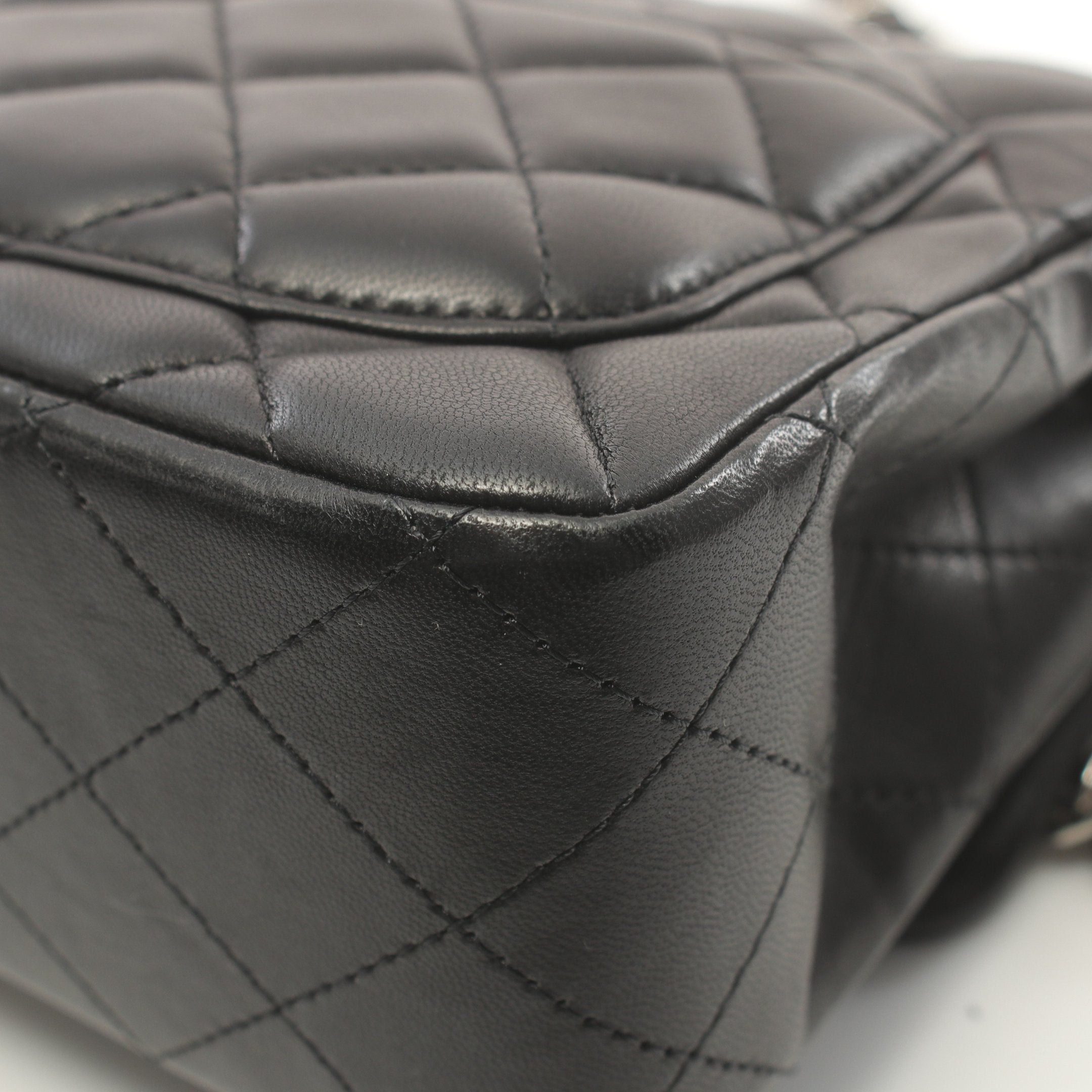 Chanel Chanel Mini Matelasse Chain Shoulder Bag Lambskin Black Silver Hardware Size ONE SIZE - 7 Thumbnail