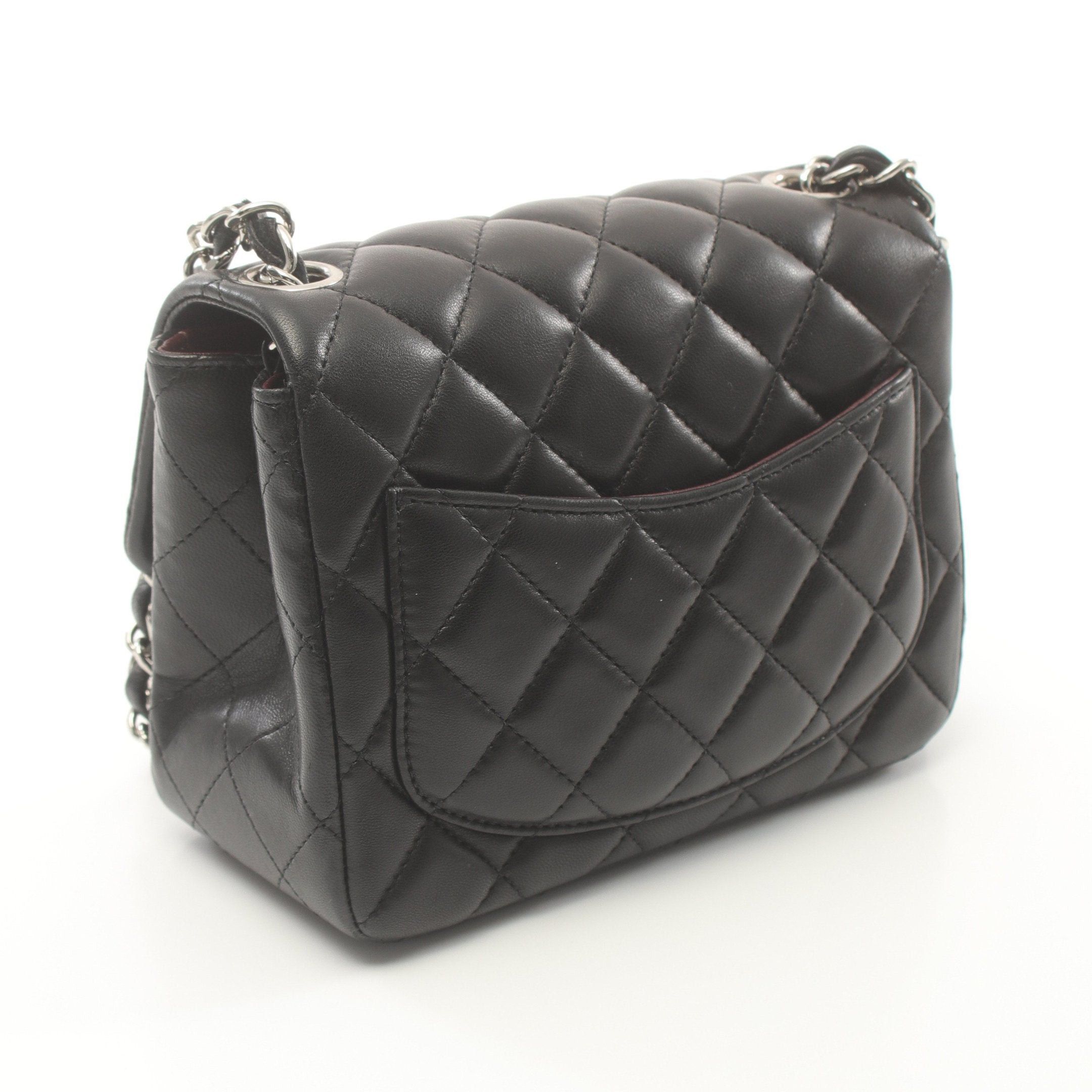 Chanel Chanel Mini Matelasse Chain Shoulder Bag Lambskin Black Silver Hardware Size ONE SIZE - 2 Thumbnail