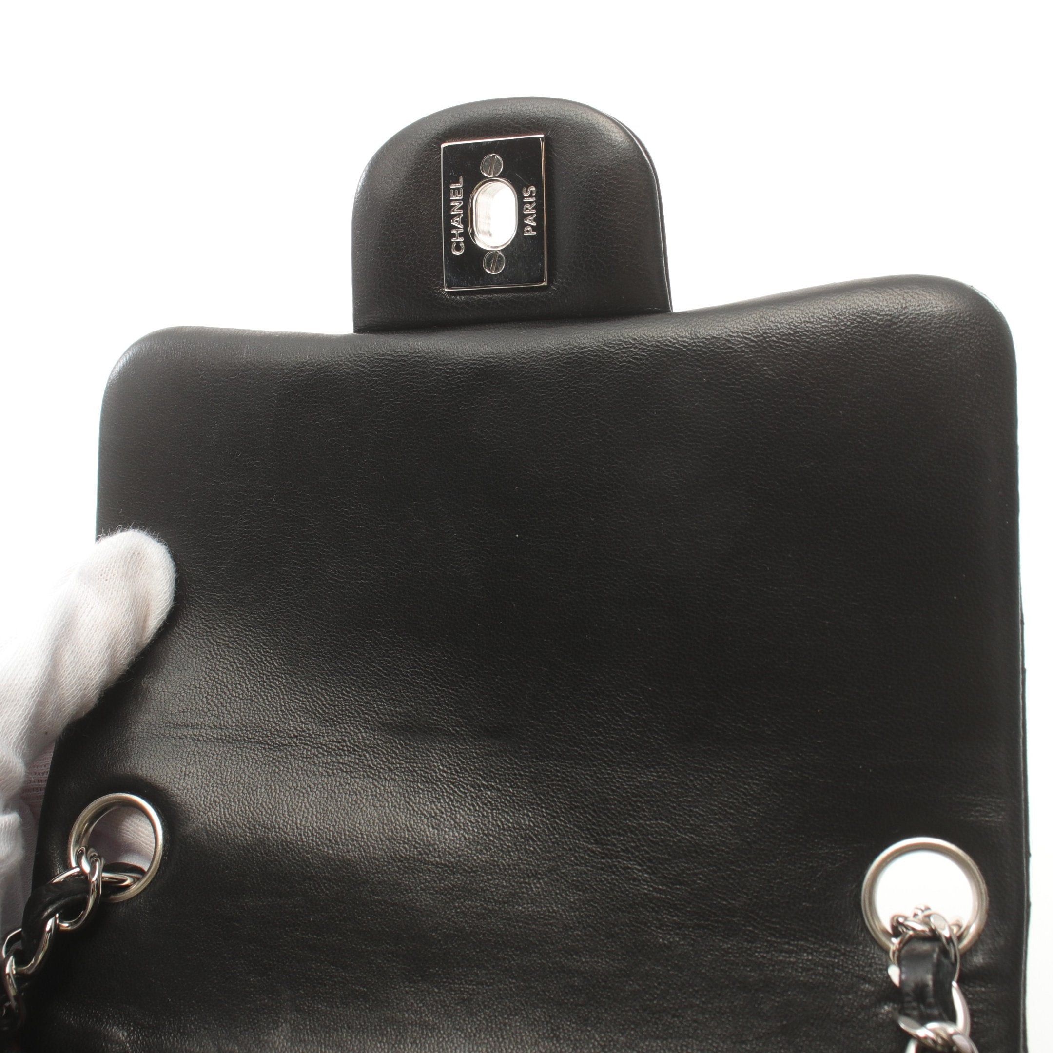 Chanel Chanel Mini Matelasse Chain Shoulder Bag Lambskin Black Silver Hardware Size ONE SIZE - 8 Thumbnail