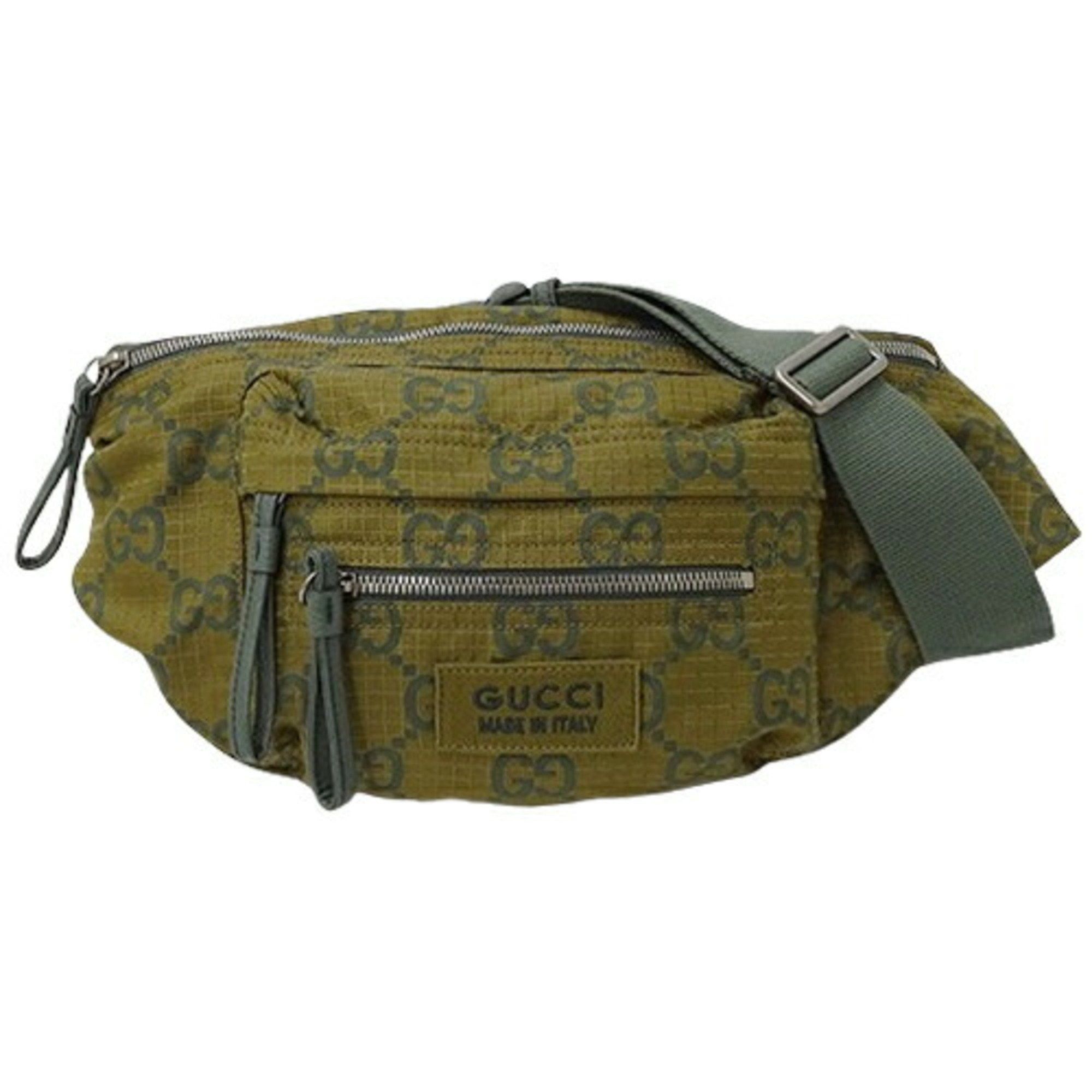 Gucci Gucci Bag Men's Body Waist GG Nylon Khaki Beige Green 792287 Limited Edition Size ONE SIZE - 2 Thumbnail