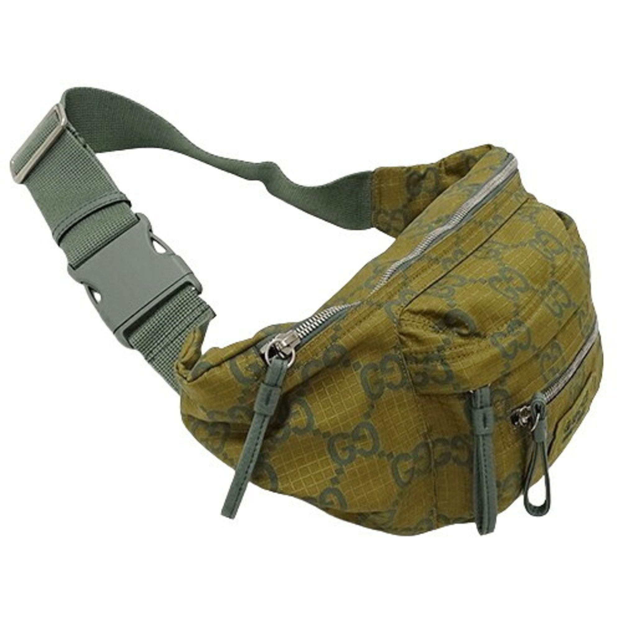 Gucci Gucci Bag Men's Body Waist GG Nylon Khaki Beige Green 792287 Limited Edition Size ONE SIZE - 5 Thumbnail