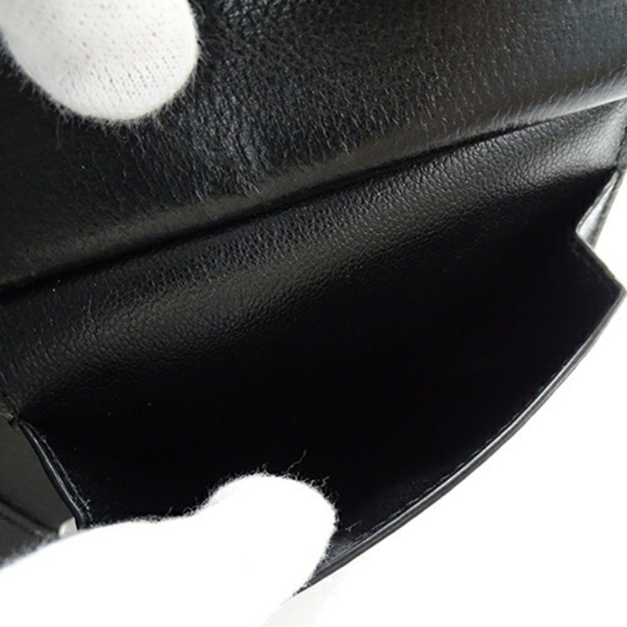 Balenciaga BALENCIAGA Men's Bi-fold Wallet Cash Square Folded Coin Leather Black 594315 Compact Size ONE SIZE - 7 Thumbnail