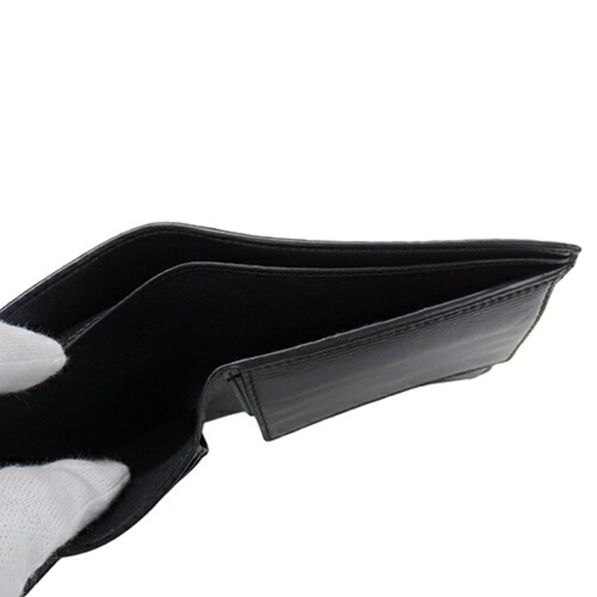 Balenciaga BALENCIAGA Men's Bi-fold Wallet Cash Square Folded Coin Leather Black 594315 Compact Size ONE SIZE - 8 Thumbnail