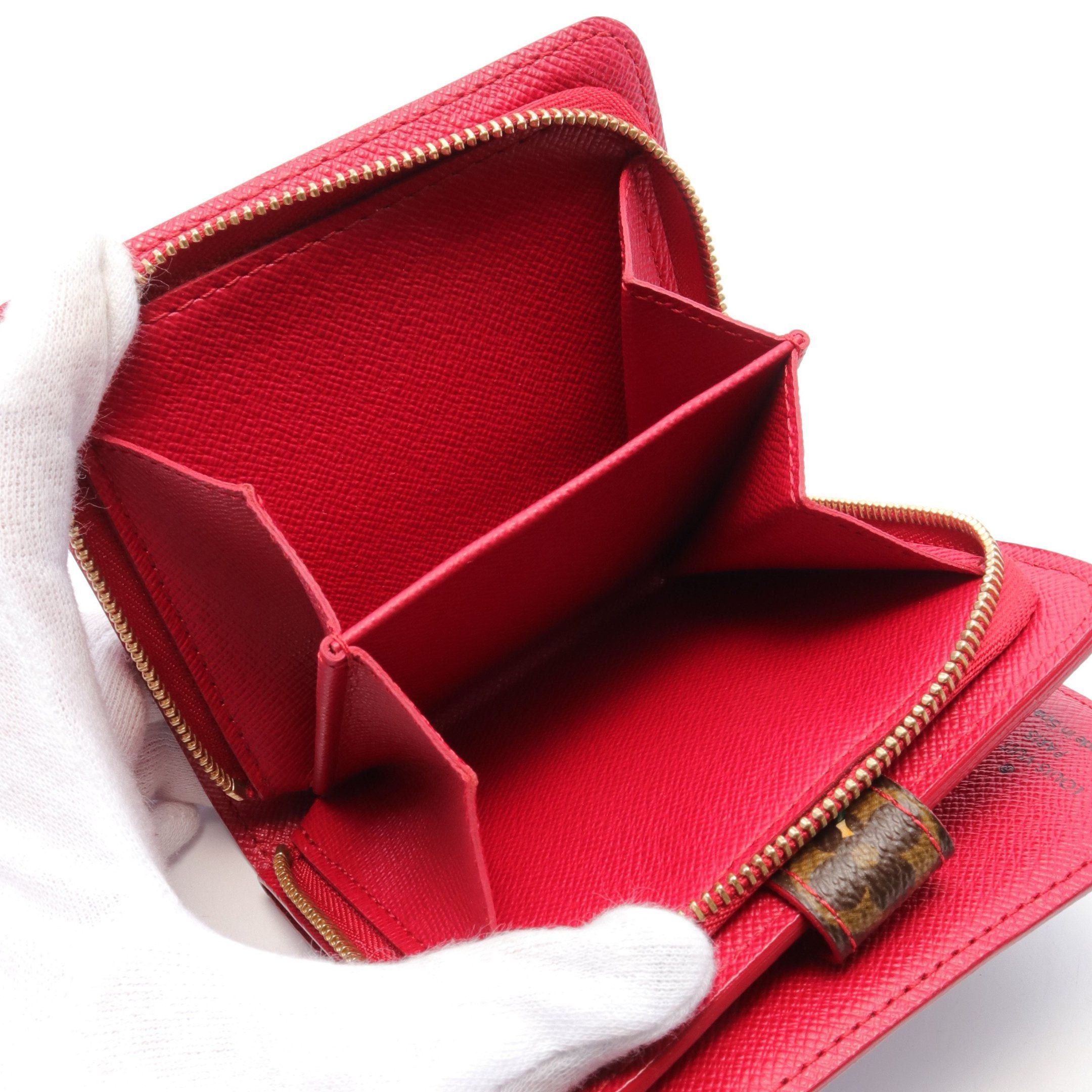Louis Vuitton Louis Vuitton Compact Zip Monogram Cherry Bi-Fold Wallet Brown Red Size ONE SIZE - 6 Thumbnail