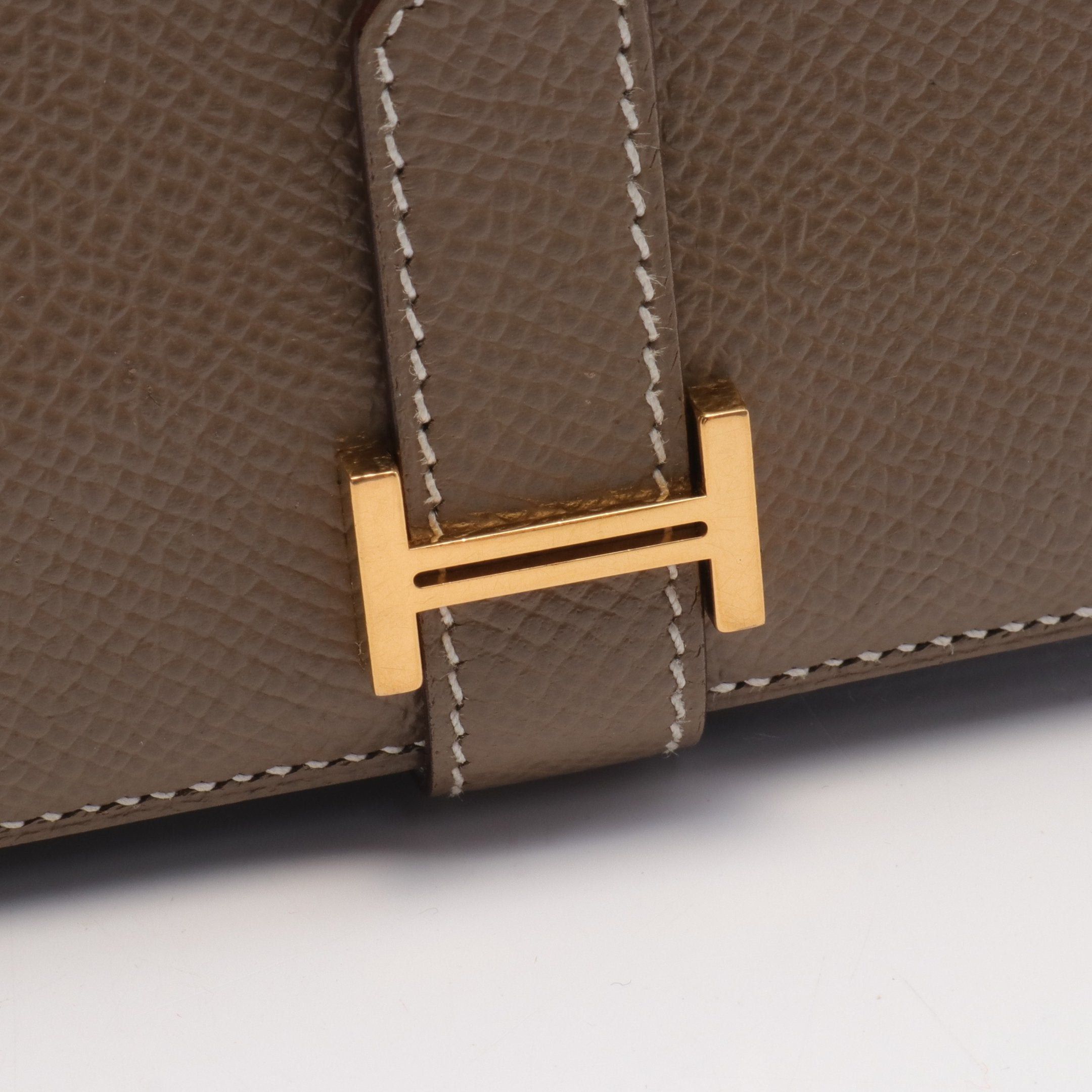 Hermes Hermes Bear Souffle Etoupe Bi-Fold Long Wallet Veau Epsom Gray Brown Gold Hardware Z Stamp Size ONE SIZE - 7 Thumbnail