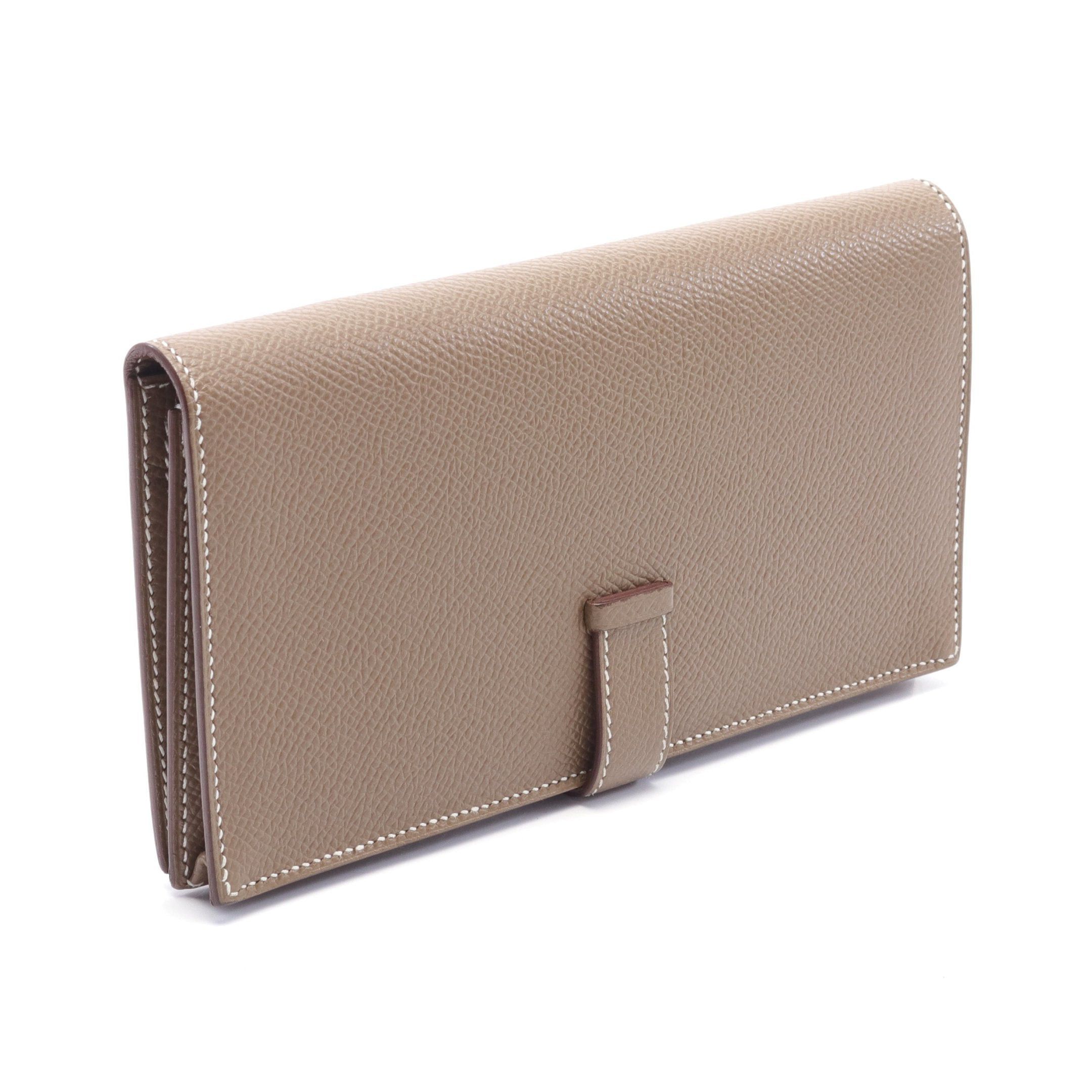 Hermes Hermes Bear Souffle Etoupe Bi-Fold Long Wallet Veau Epsom Gray Brown Gold Hardware Z Stamp Size ONE SIZE - 2 Thumbnail