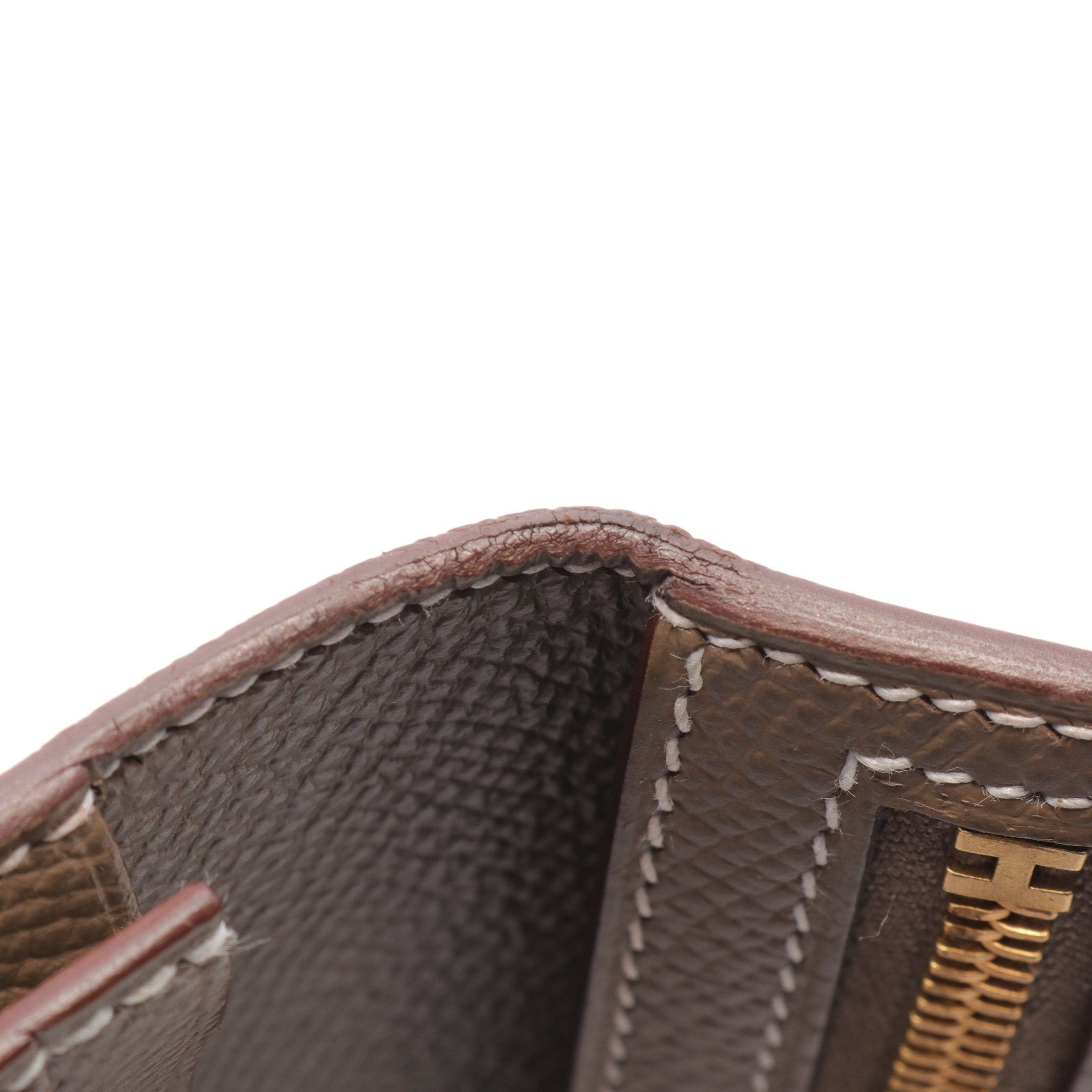 Hermes Hermes Bear Souffle Etoupe Bi-Fold Long Wallet Veau Epsom Gray Brown Gold Hardware Z Stamp Size ONE SIZE - 8 Thumbnail