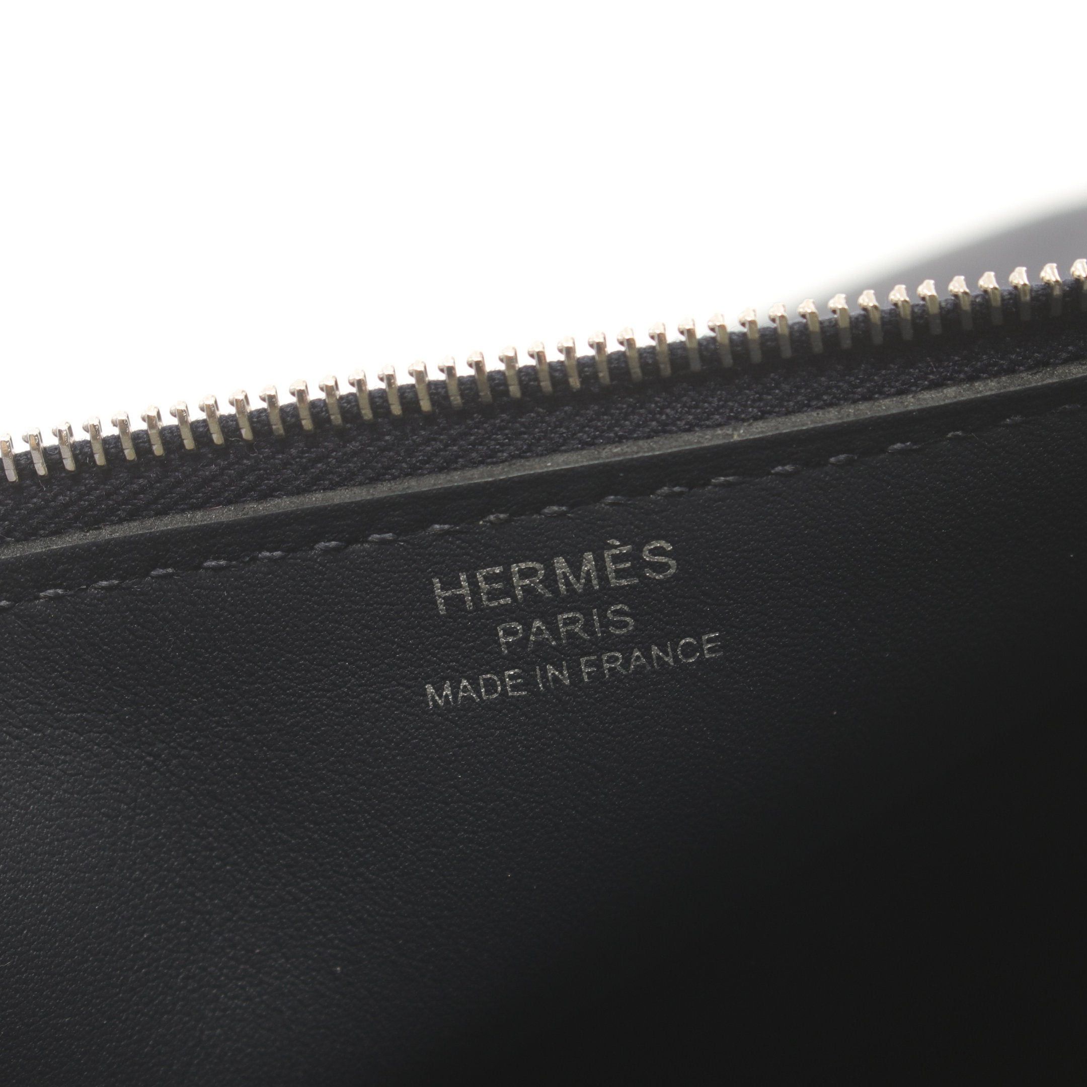 Hermes Hermes Zip Ungo Pm Chaîne Bleu Nui Pouch Evercolor Navy Silver Hardware B Stamp Size ONE SIZE - 4 Thumbnail