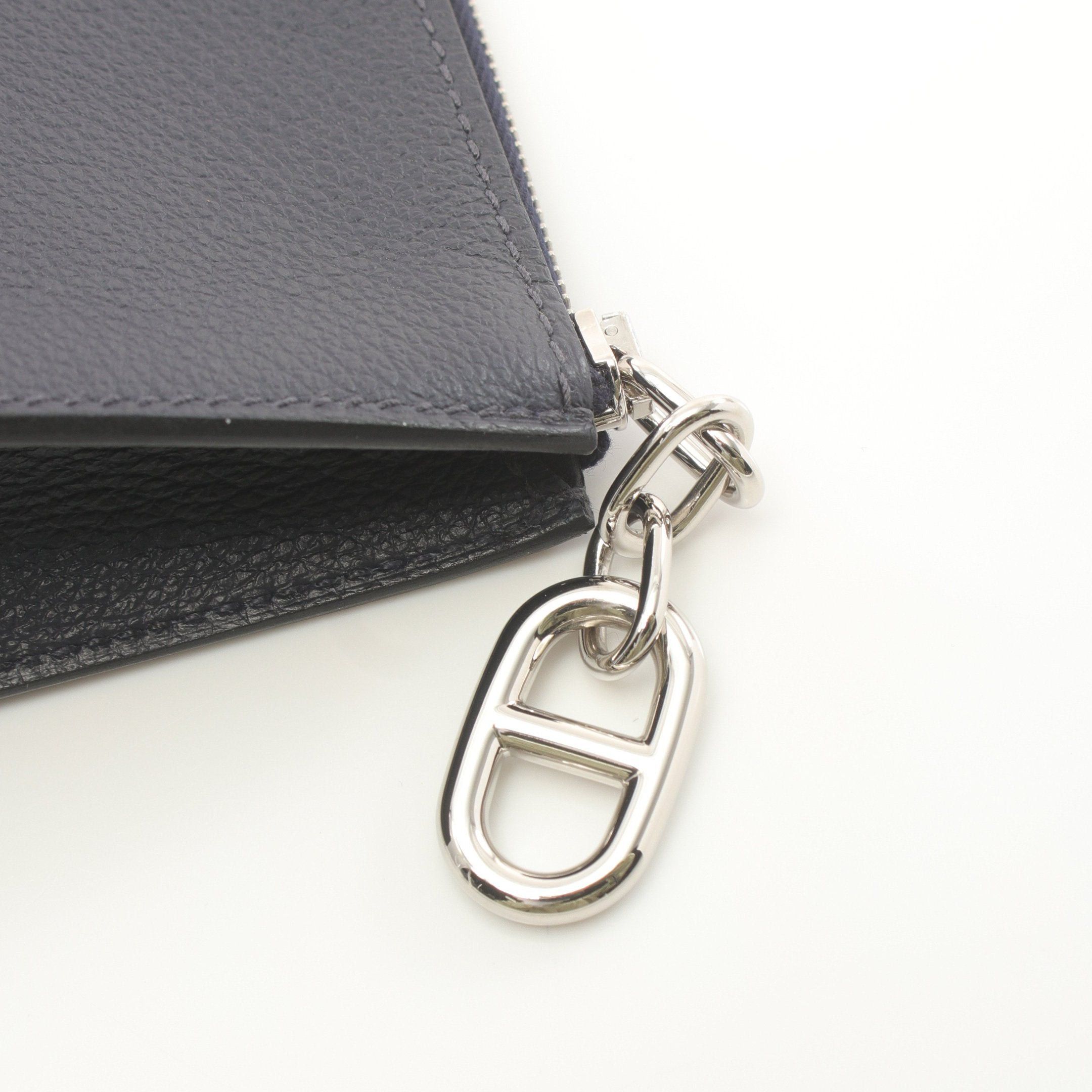 Hermes Hermes Zip Ungo Pm Chaîne Bleu Nui Pouch Evercolor Navy Silver Hardware B Stamp Size ONE SIZE - 6 Thumbnail