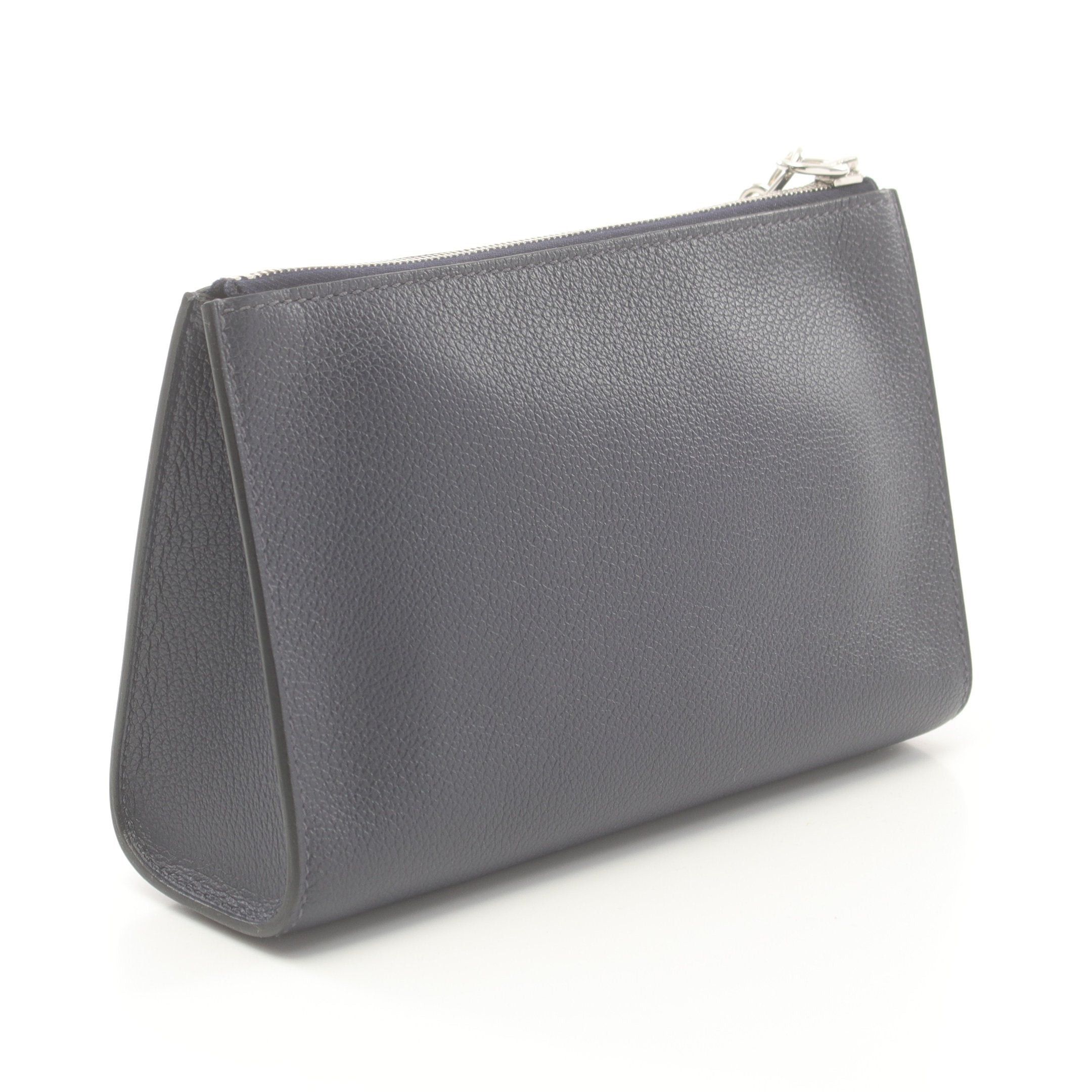 Hermes Hermes Zip Ungo Pm Chaîne Bleu Nui Pouch Evercolor Navy Silver Hardware B Stamp Size ONE SIZE - 2 Thumbnail