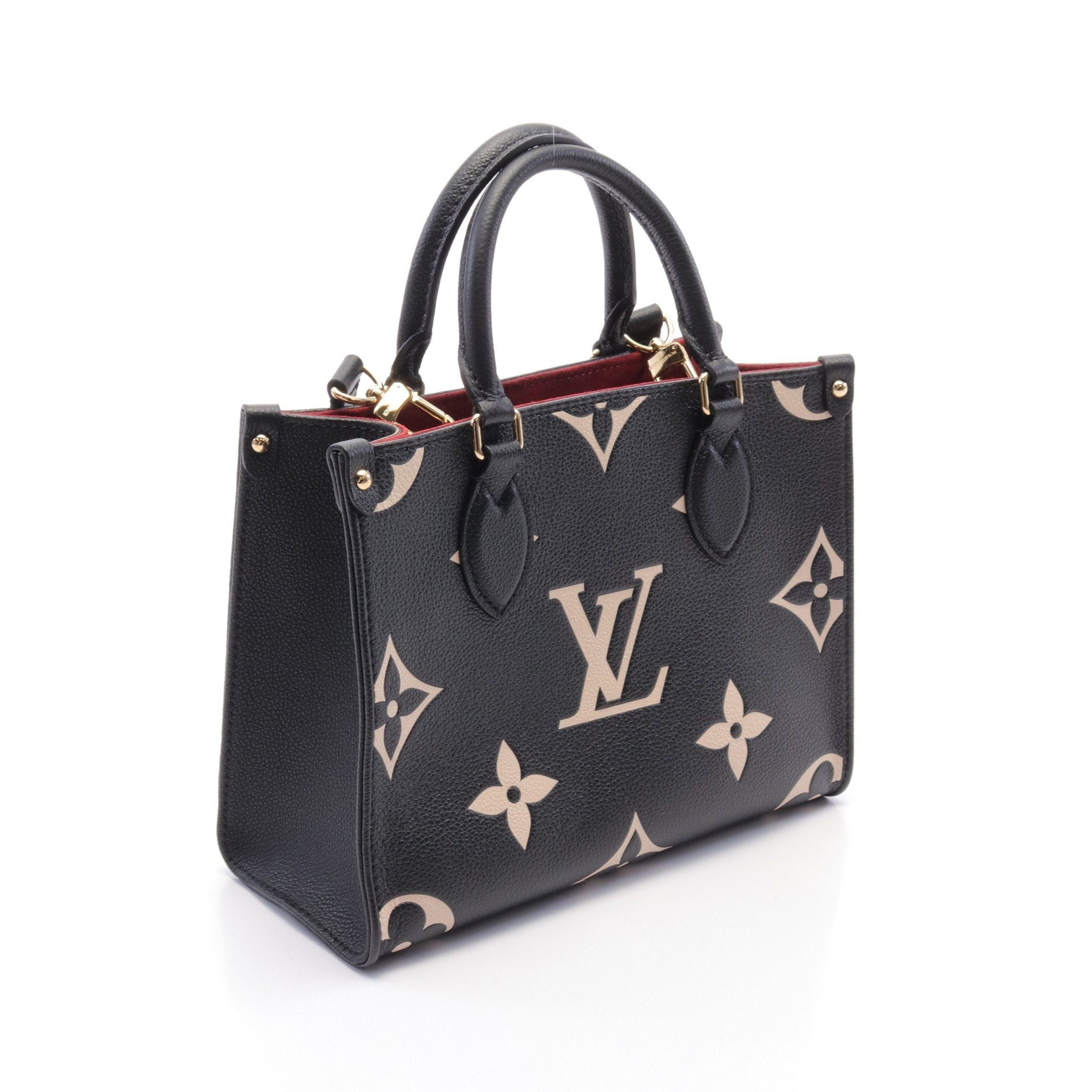 Louis Vuitton Louis Vuitton On-The-Go Pm Bicolor Monogram Empreinte Handbag Leather Black Beige Size ONE SIZE - 2 Thumbnail