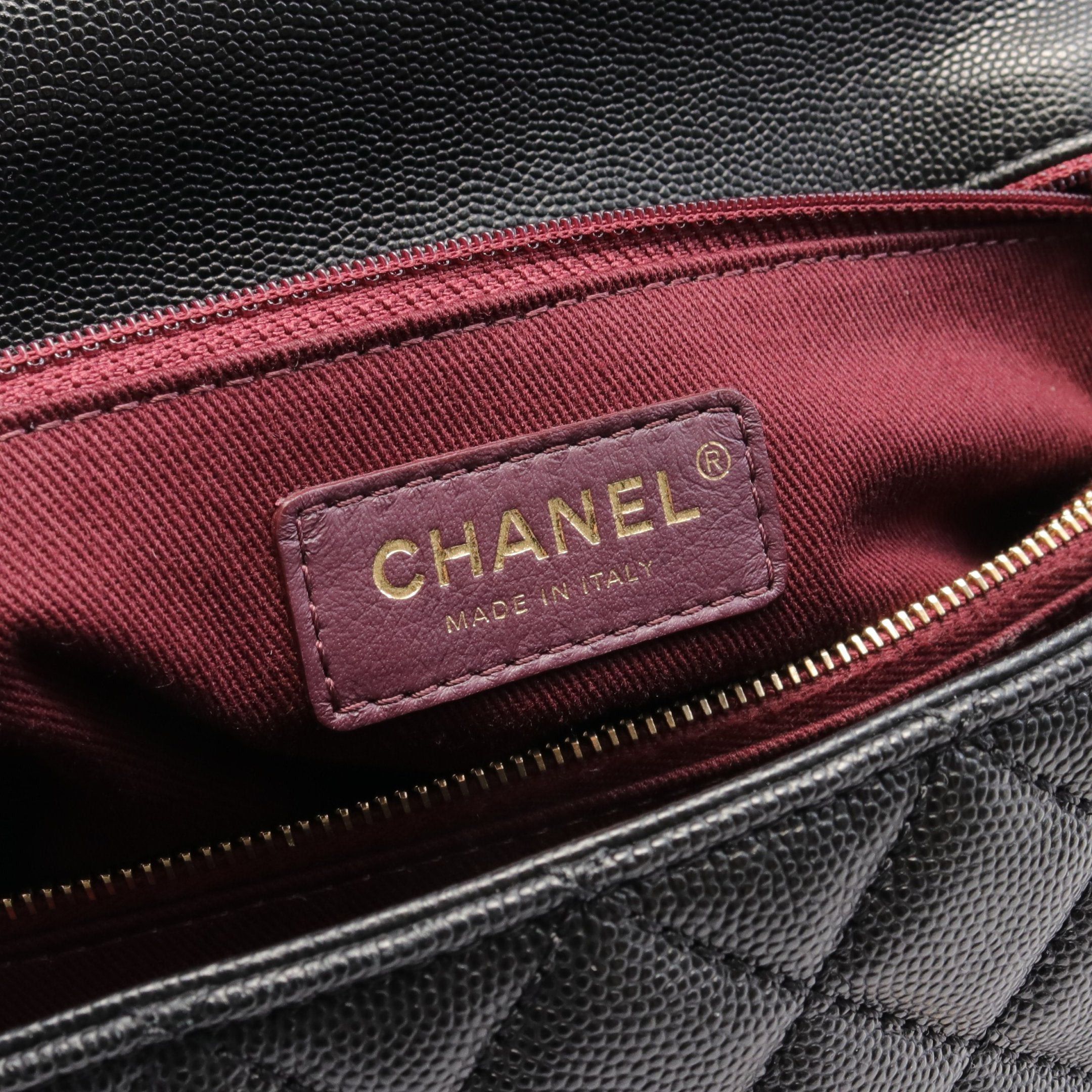 Chanel Chanel Coco Handle 29 Top Flap Bag Matelasse Handbag Caviar Skin Black Gold Hardware Size ONE SIZE - 4 Thumbnail