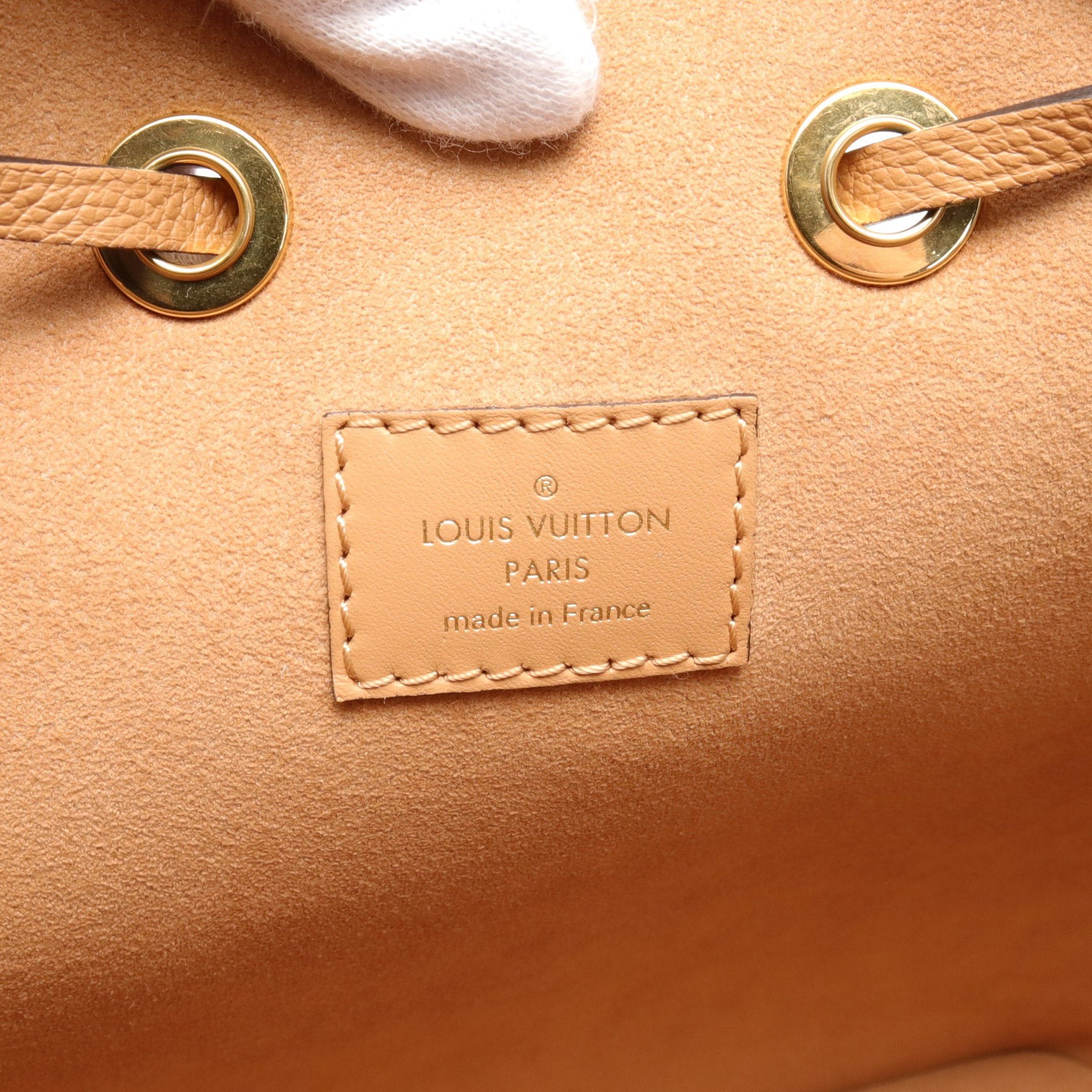 Louis Vuitton Louis Vuitton Neo Noe Mm Bicolor Monogram Empreinte Arizona Beige Shoulder Bag Leather Light Brown Ivory Size ONE SIZE - 4 Thumbnail