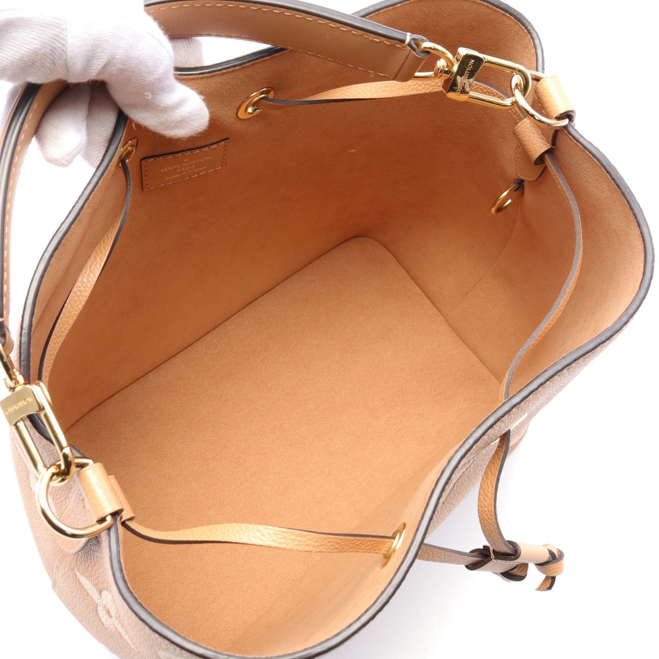 Louis Vuitton Louis Vuitton Neo Noe Mm Bicolor Monogram Empreinte Arizona Beige Shoulder Bag Leather Light Brown Ivory Size ONE SIZE - 3 Thumbnail