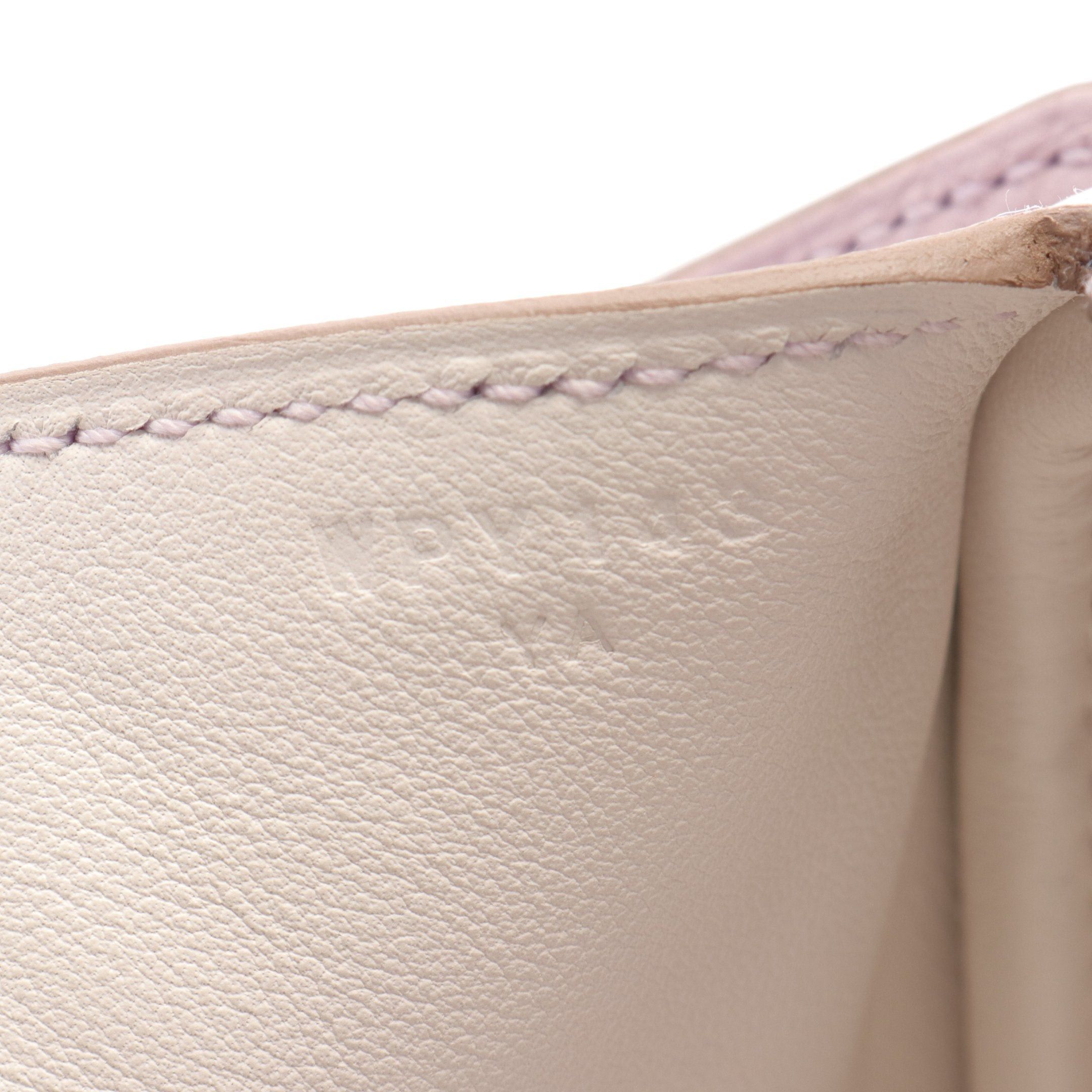 Hermes Hermes Lindy Mini Mauve Pail Shoulder Bag Clemence Leather Light Pink Silver Hardware Double Engraved Size ONE SIZE - 5 Thumbnail
