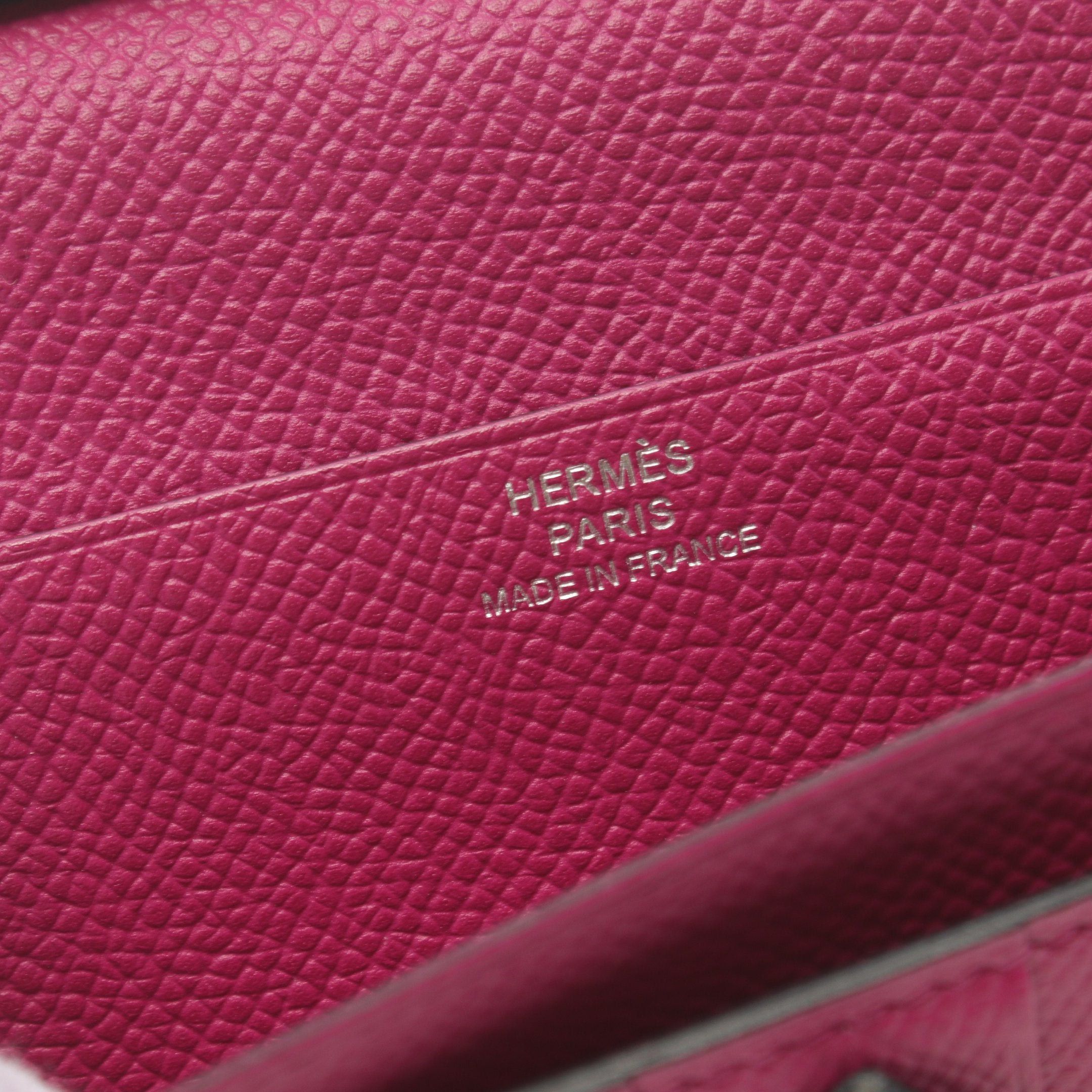 Hermes Hermes Bear Souffle Verso Blue Indigo Rose Purple Bi-Fold Long Wallet Veau Epsom Navy Pink Silver Hardware A Stamp Size ONE SIZE - 4 Thumbnail
