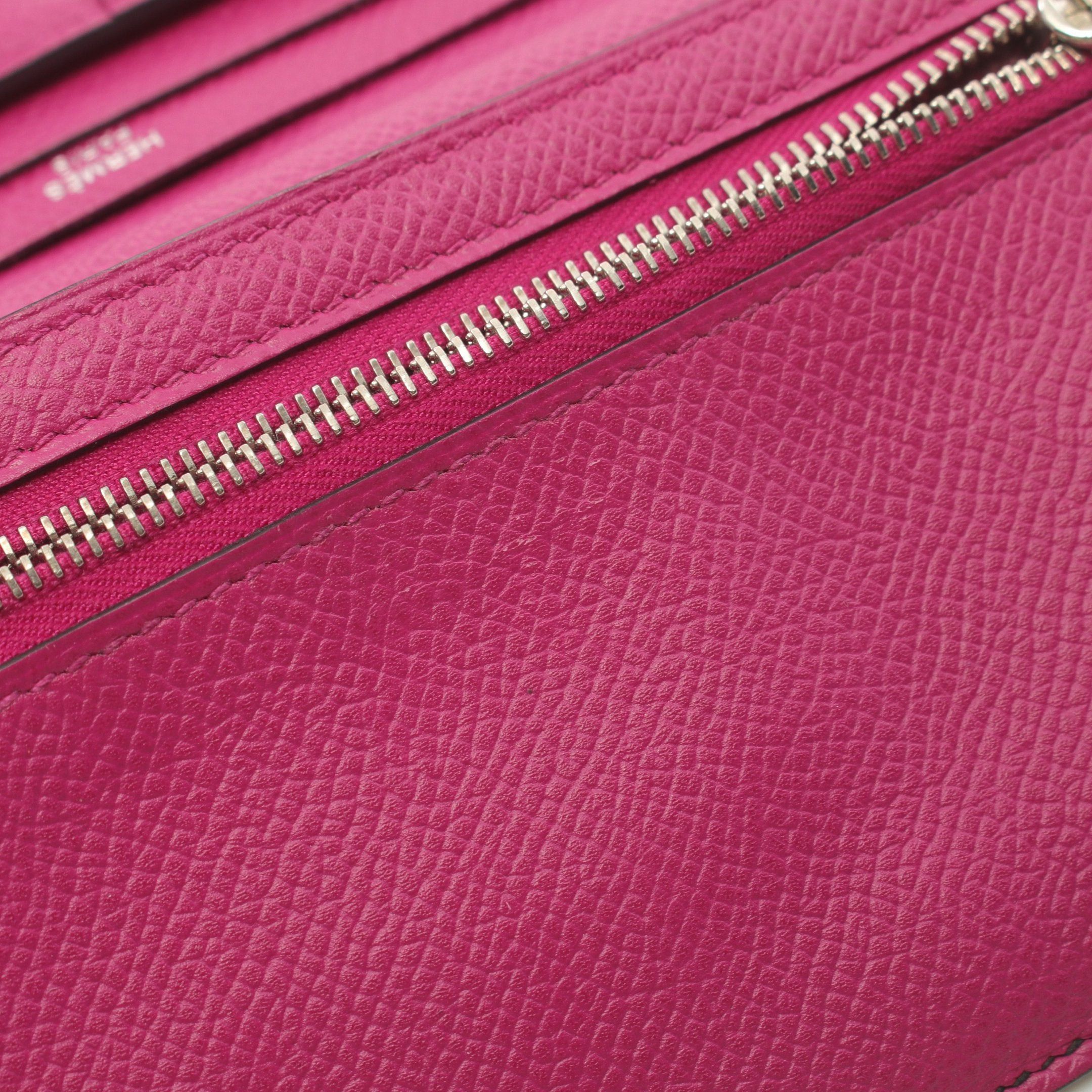 Hermes Hermes Bear Souffle Verso Blue Indigo Rose Purple Bi-Fold Long Wallet Veau Epsom Navy Pink Silver Hardware A Stamp Size ONE SIZE - 7 Thumbnail