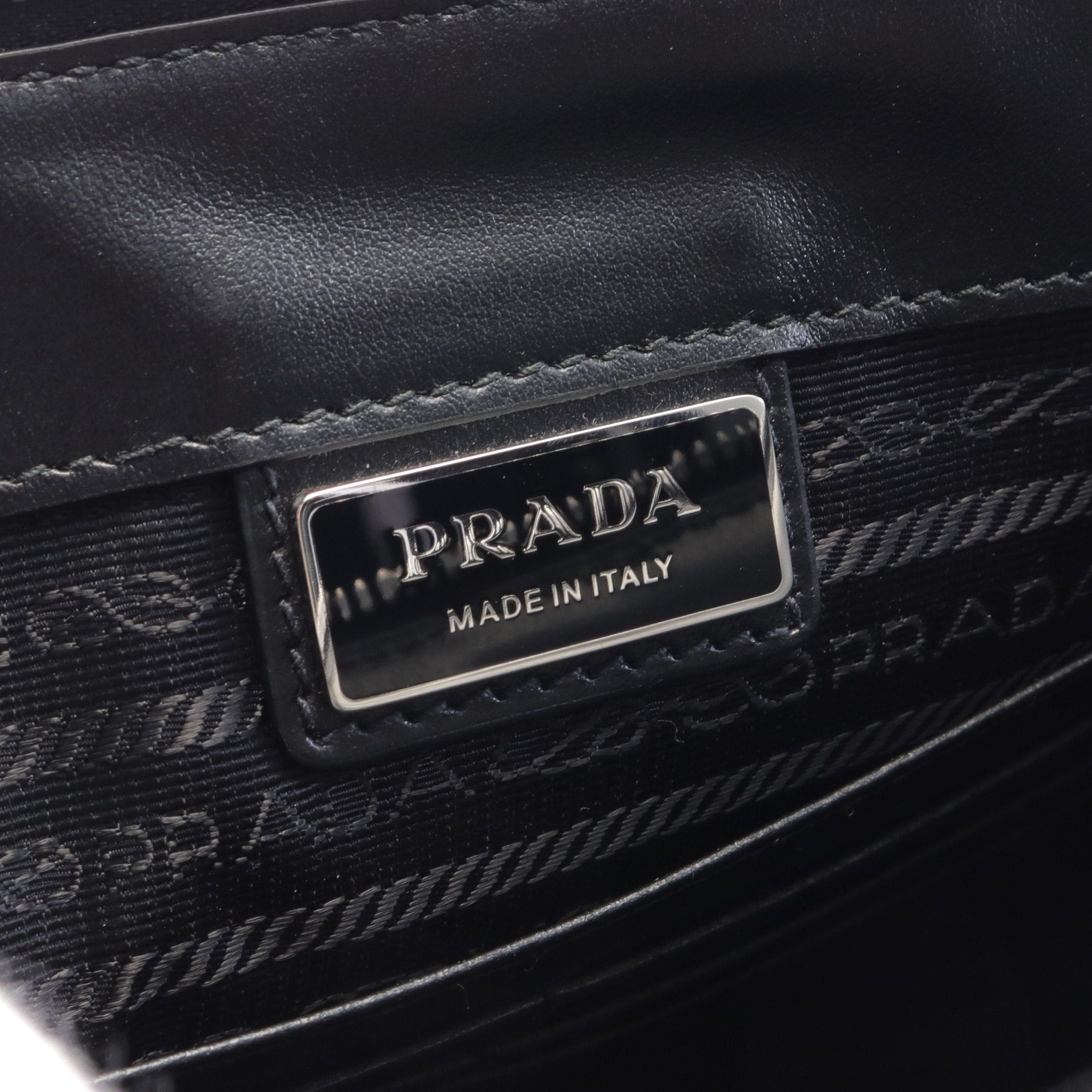 Prada Prada Clutch Bag Leather Black Size ONE SIZE - 4 Thumbnail