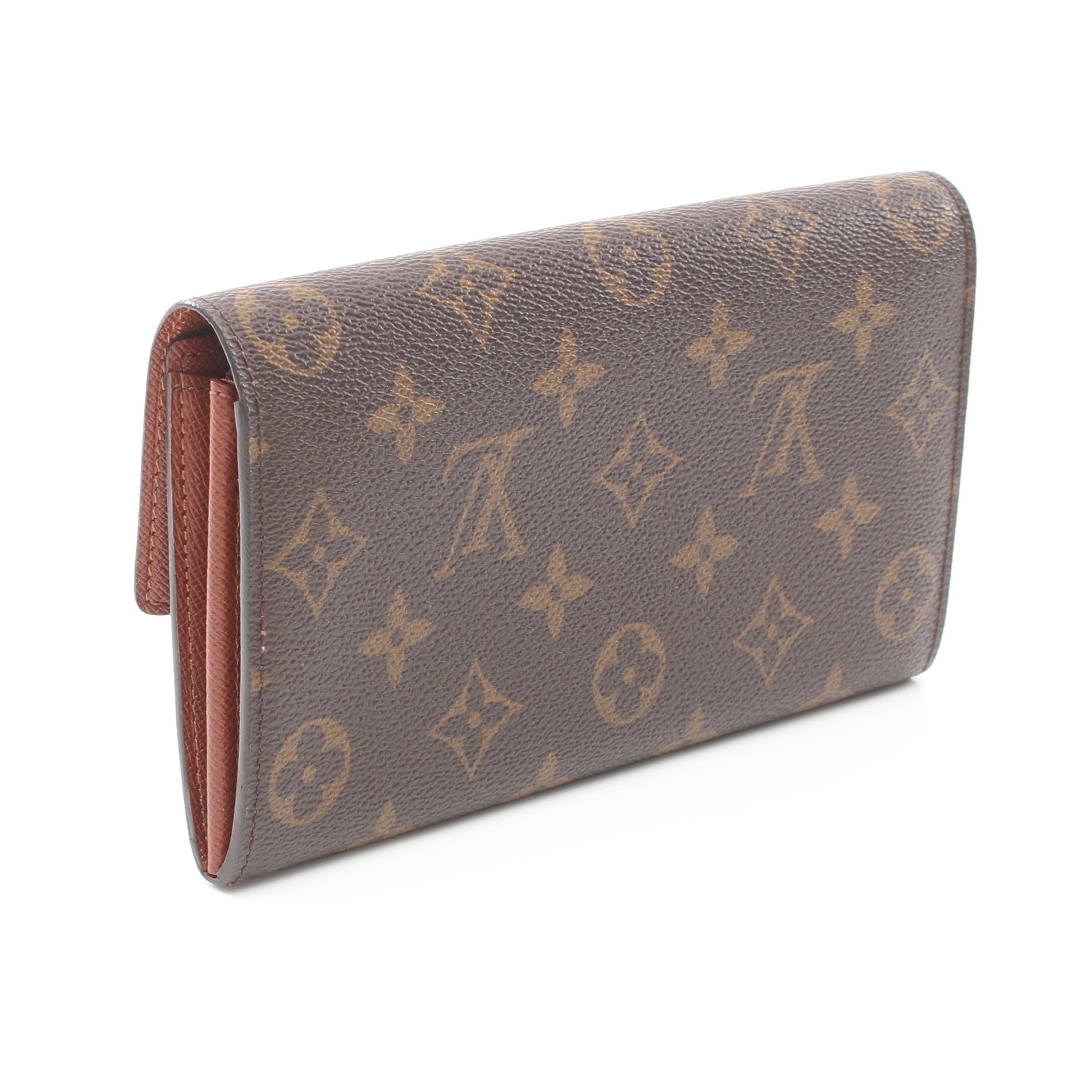 Louis Vuitton Louis Vuitton Pochette Porte-Monnaie Credit Monogram Bi-Fold Long Wallet Leather Brown Size ONE SIZE - 2 Thumbnail