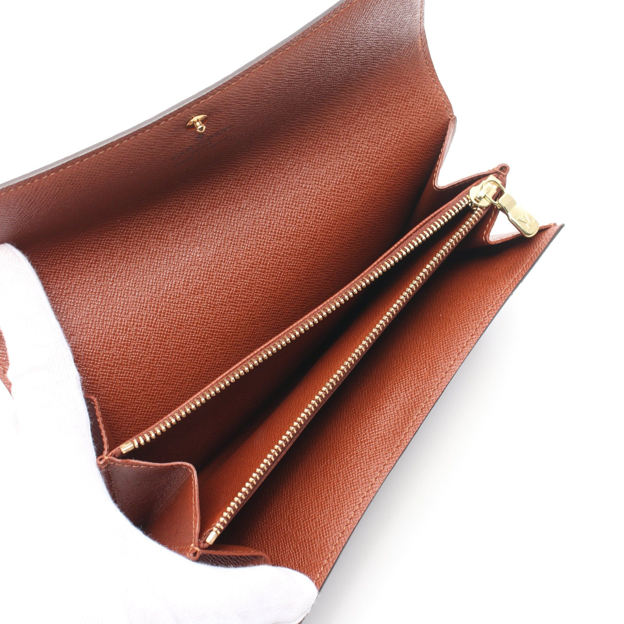 Louis Vuitton Louis Vuitton Pochette Porte-Monnaie Credit Monogram Bi-Fold Long Wallet Leather Brown Size ONE SIZE - 3 Thumbnail