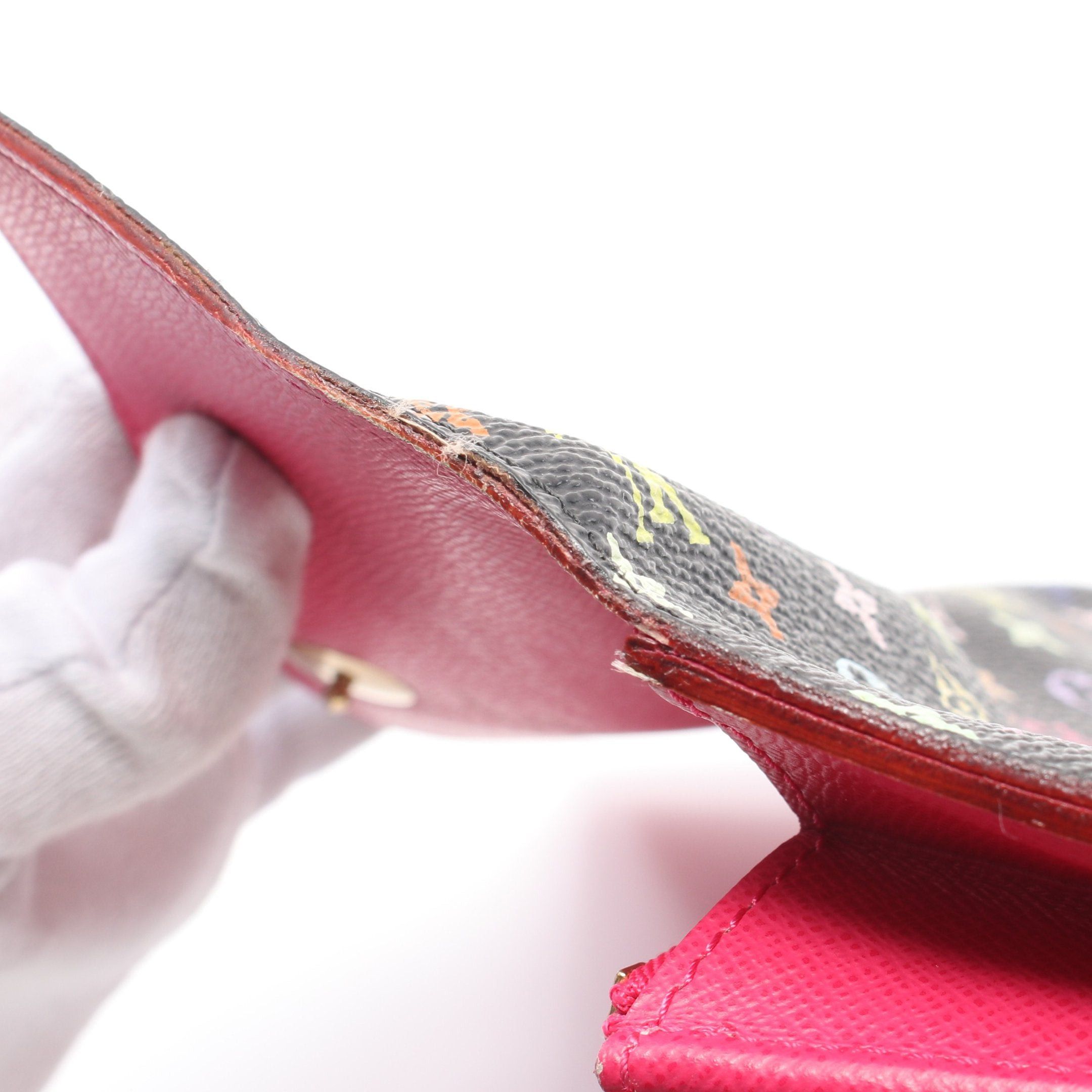 Louis Vuitton Louis Vuitton Portefeuil Sara Monogram Multicolor Noir Grenard Bi-Fold Long Wallet Black Pink Size ONE SIZE - 7 Thumbnail