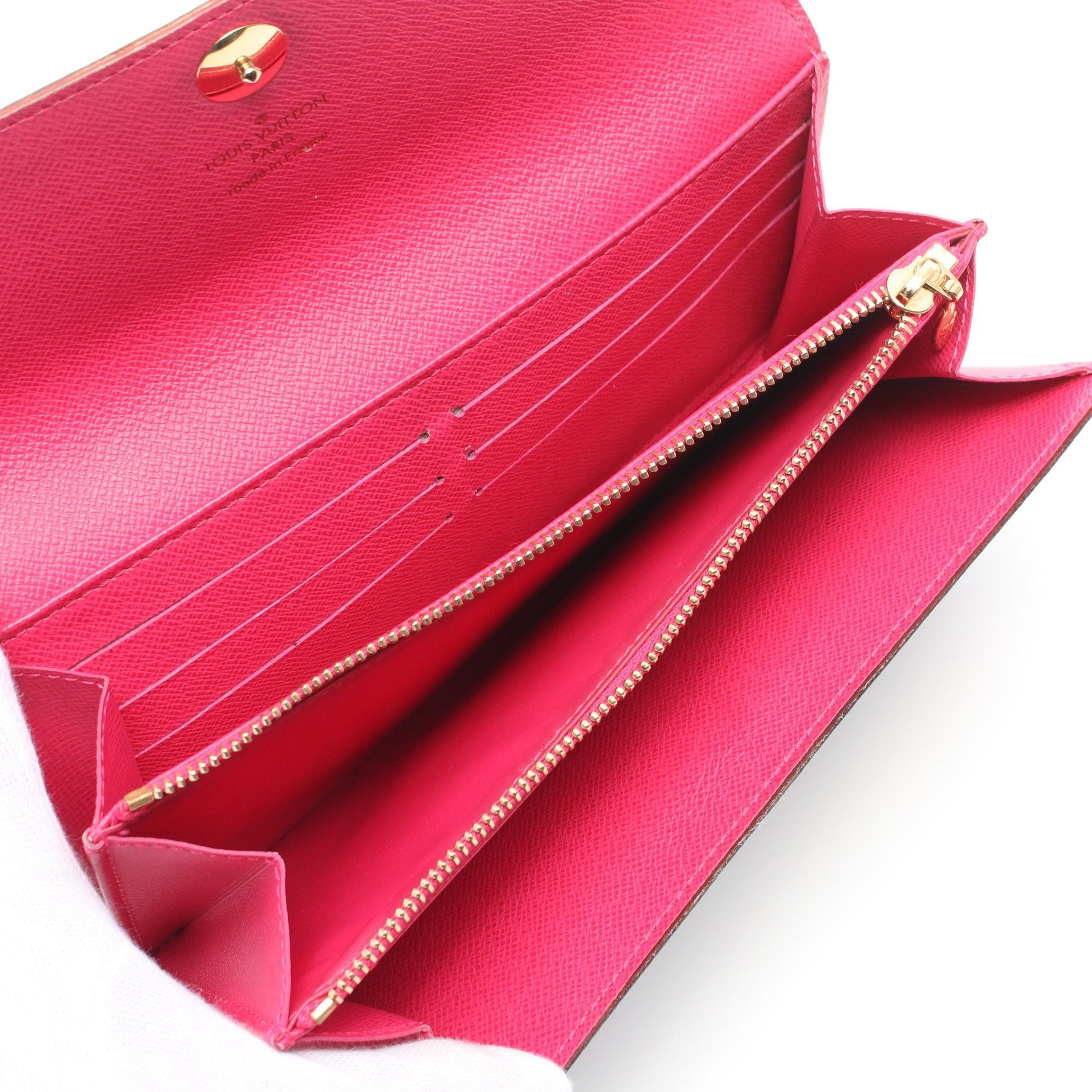 Louis Vuitton Louis Vuitton Portefeuil Sara Monogram Multicolor Noir Grenard Bi-Fold Long Wallet Black Pink Size ONE SIZE - 3 Thumbnail
