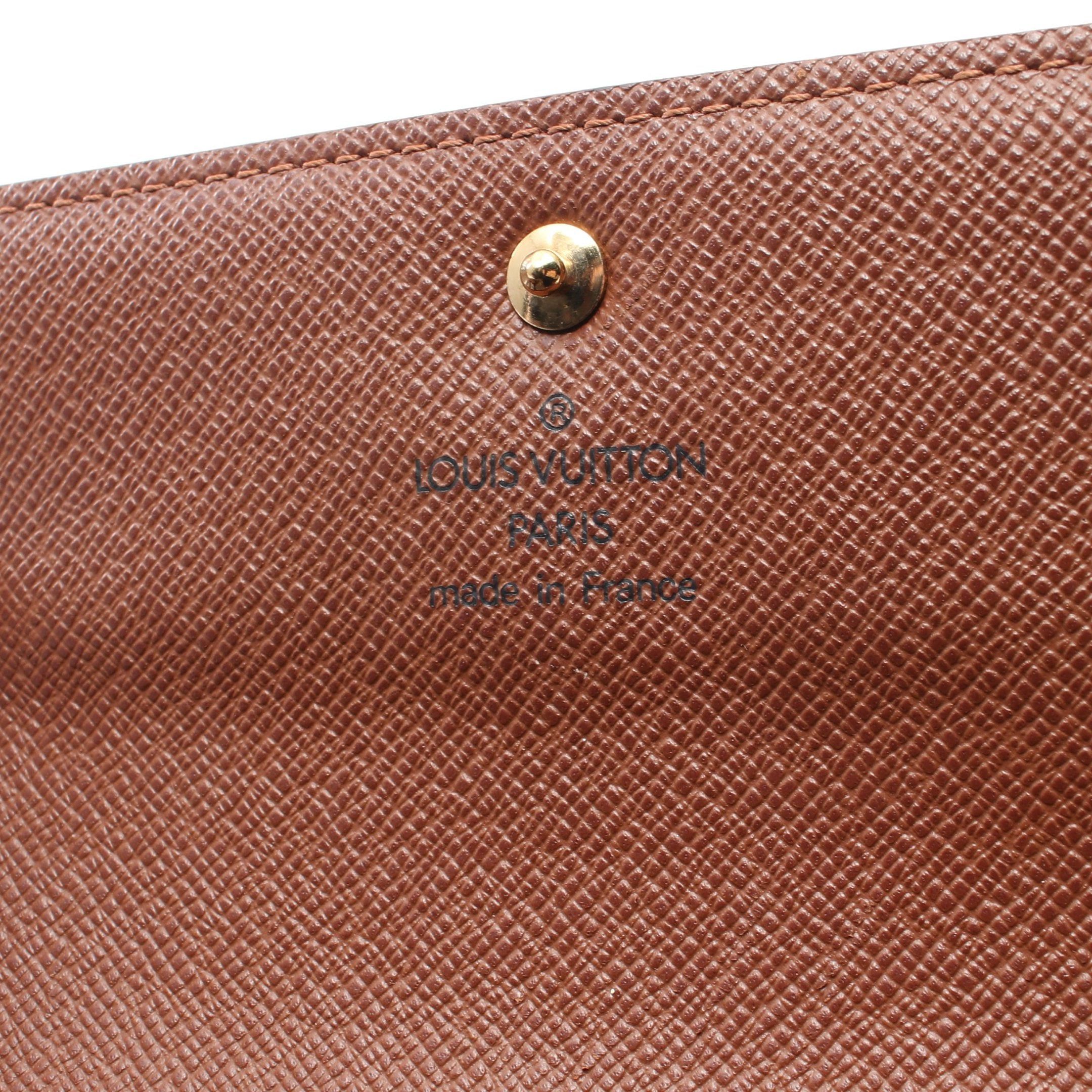 Louis Vuitton Louis Vuitton Porto Tresor Etui Papier Monogram Trifold Wallet Leather Brown Size ONE SIZE - 4 Thumbnail