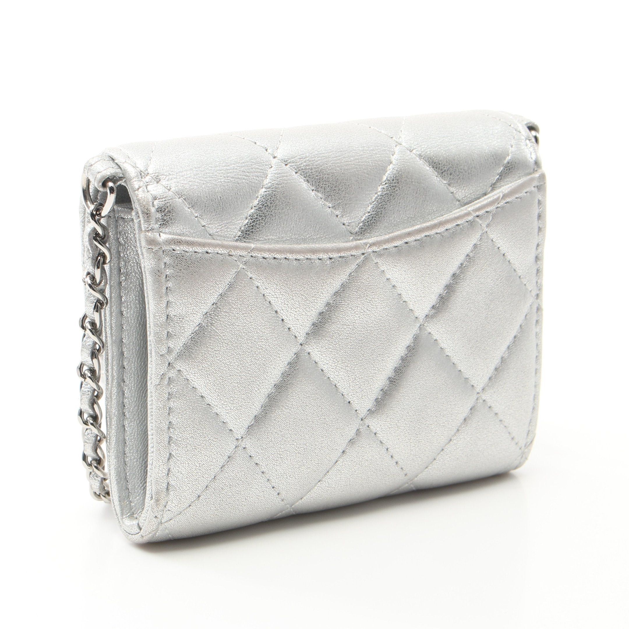 Chanel Chanel Matelasse Mini Chain Wallet Leather Silver Hardware Size ONE SIZE - 2 Thumbnail