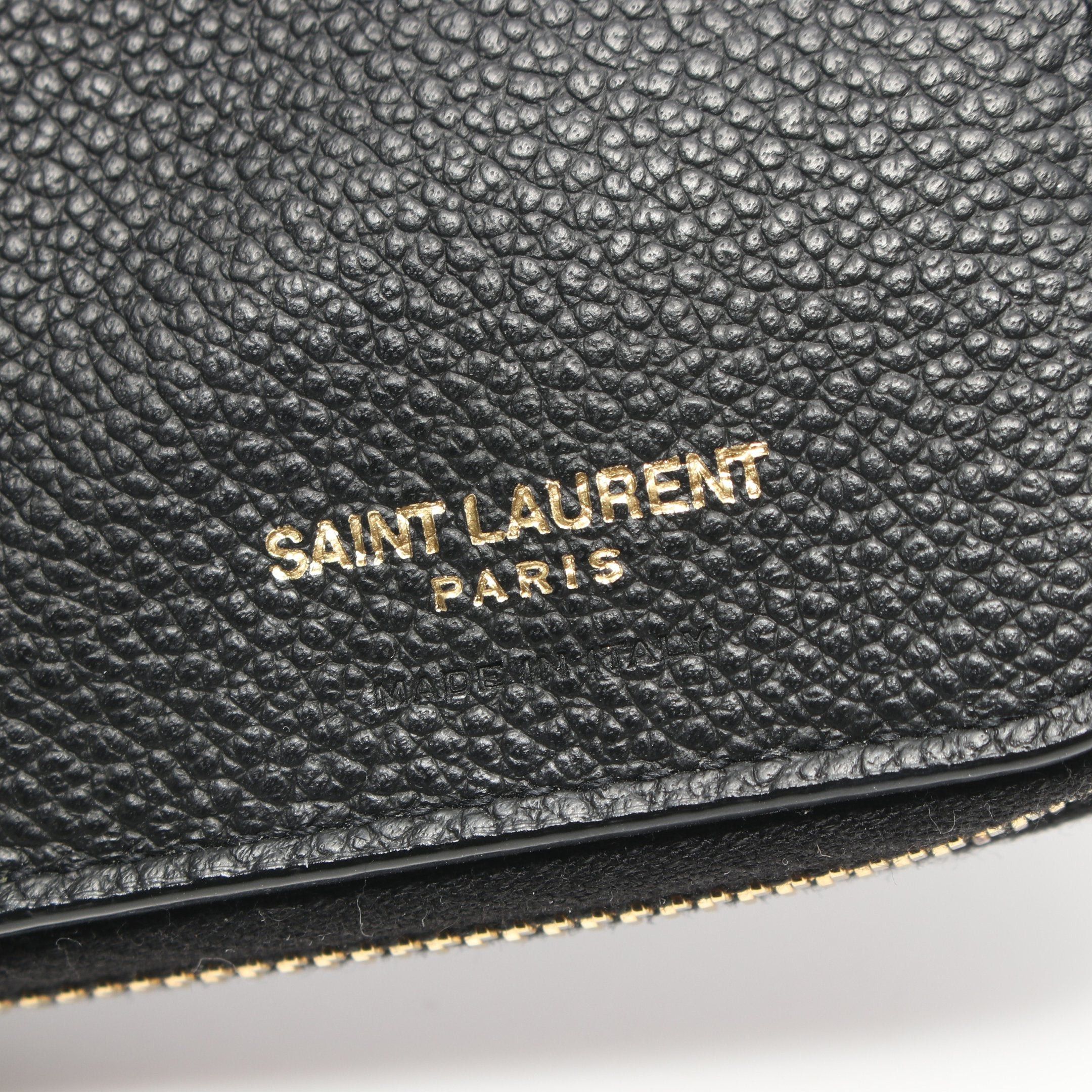 Yves Saint Laurent Yves Saint Laurent Ysl Line Bi-Fold Wallet Leather Black Size ONE SIZE - 5 Thumbnail