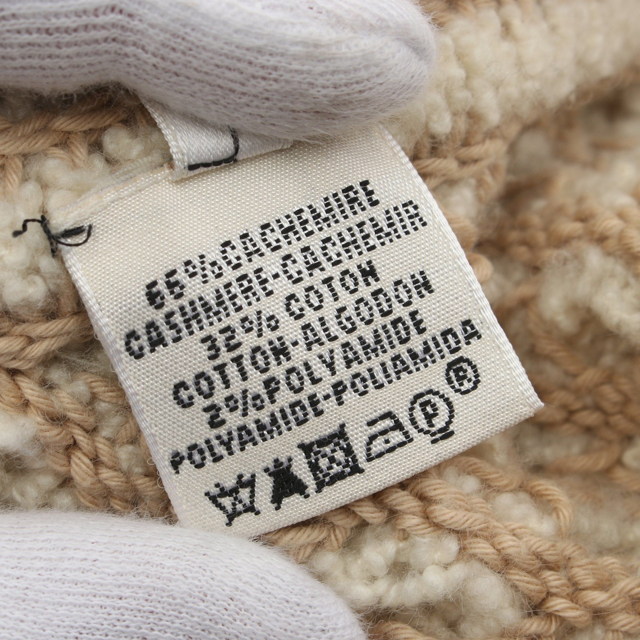 Hermes Hermes Knitted Hoodie Jacket Cashmere Cotton Light Beige Size ONE SIZE - 4 Thumbnail