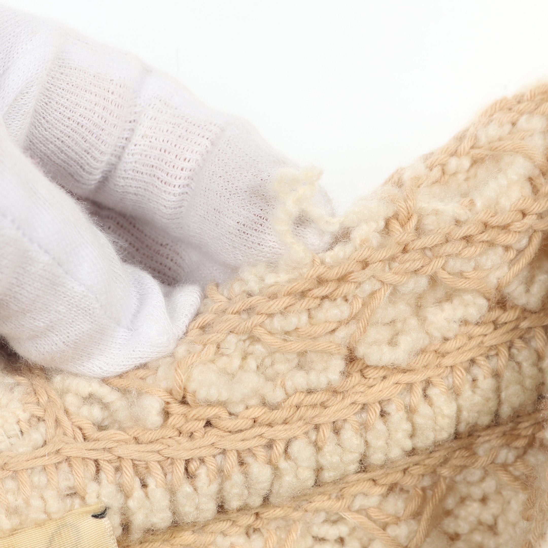 Hermes Hermes Knitted Hoodie Jacket Cashmere Cotton Light Beige Size ONE SIZE - 6 Thumbnail