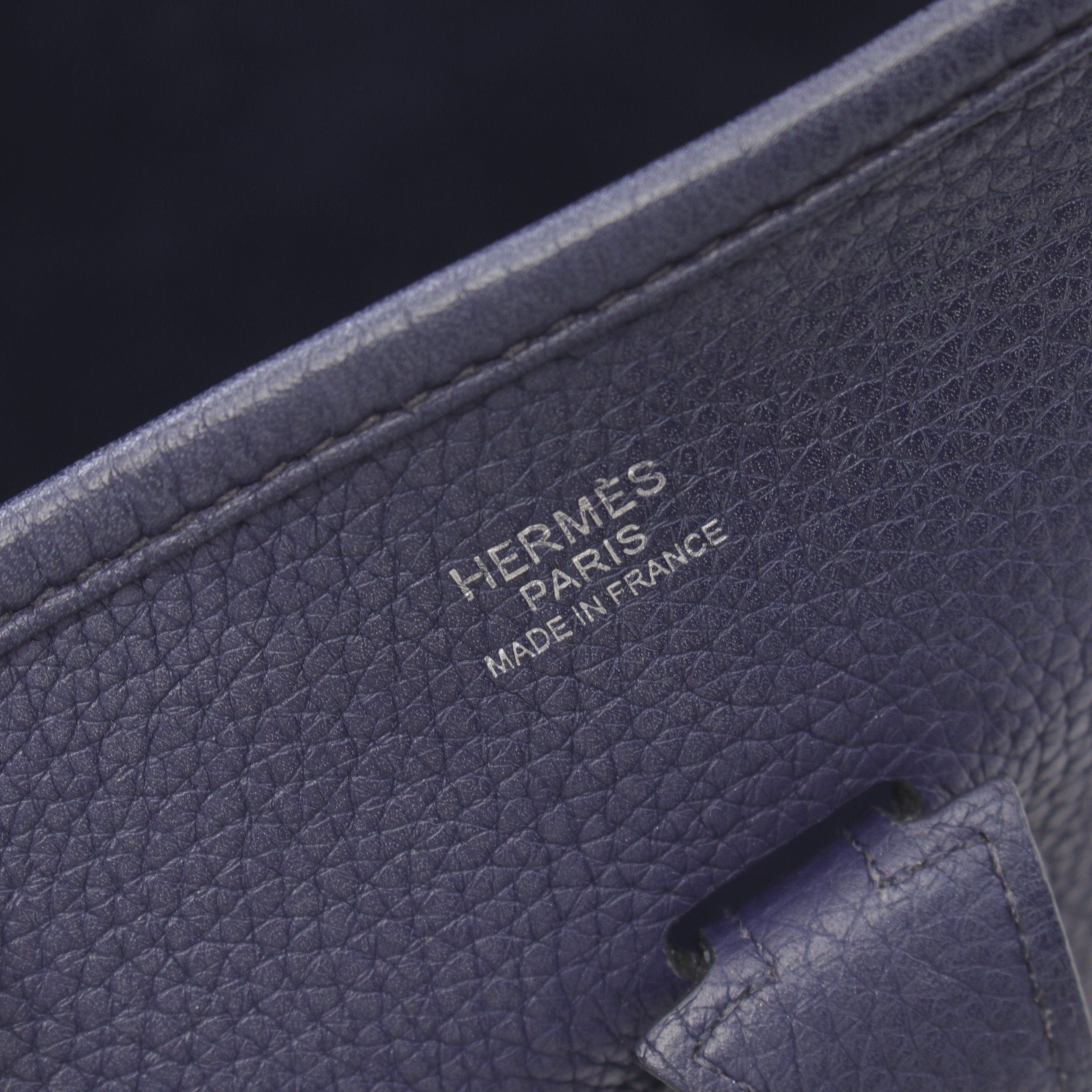 Hermes Hermes Evelyn 3 Troyes Pm Blue Saphir Shoulder Bag Clemence Leather Dark Silver Hardware D Stamp Size ONE SIZE - 4 Thumbnail